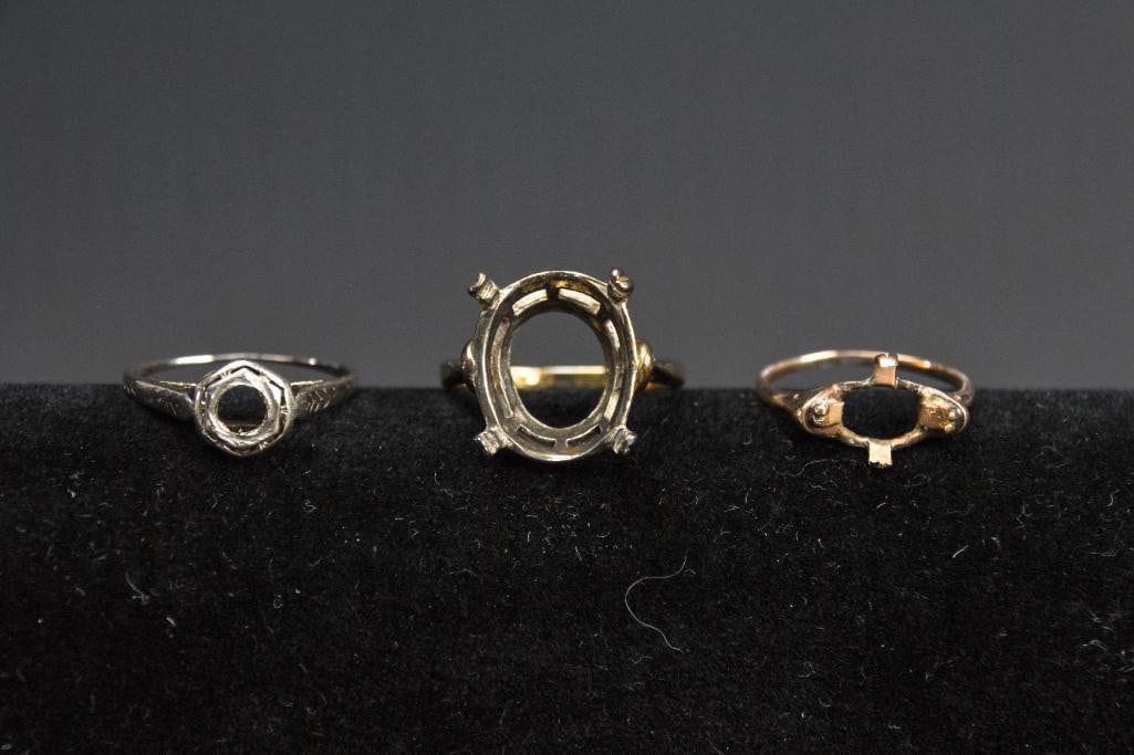 Three Antique Settings (Brass, 14k, and 10k gold) (1 of 7)