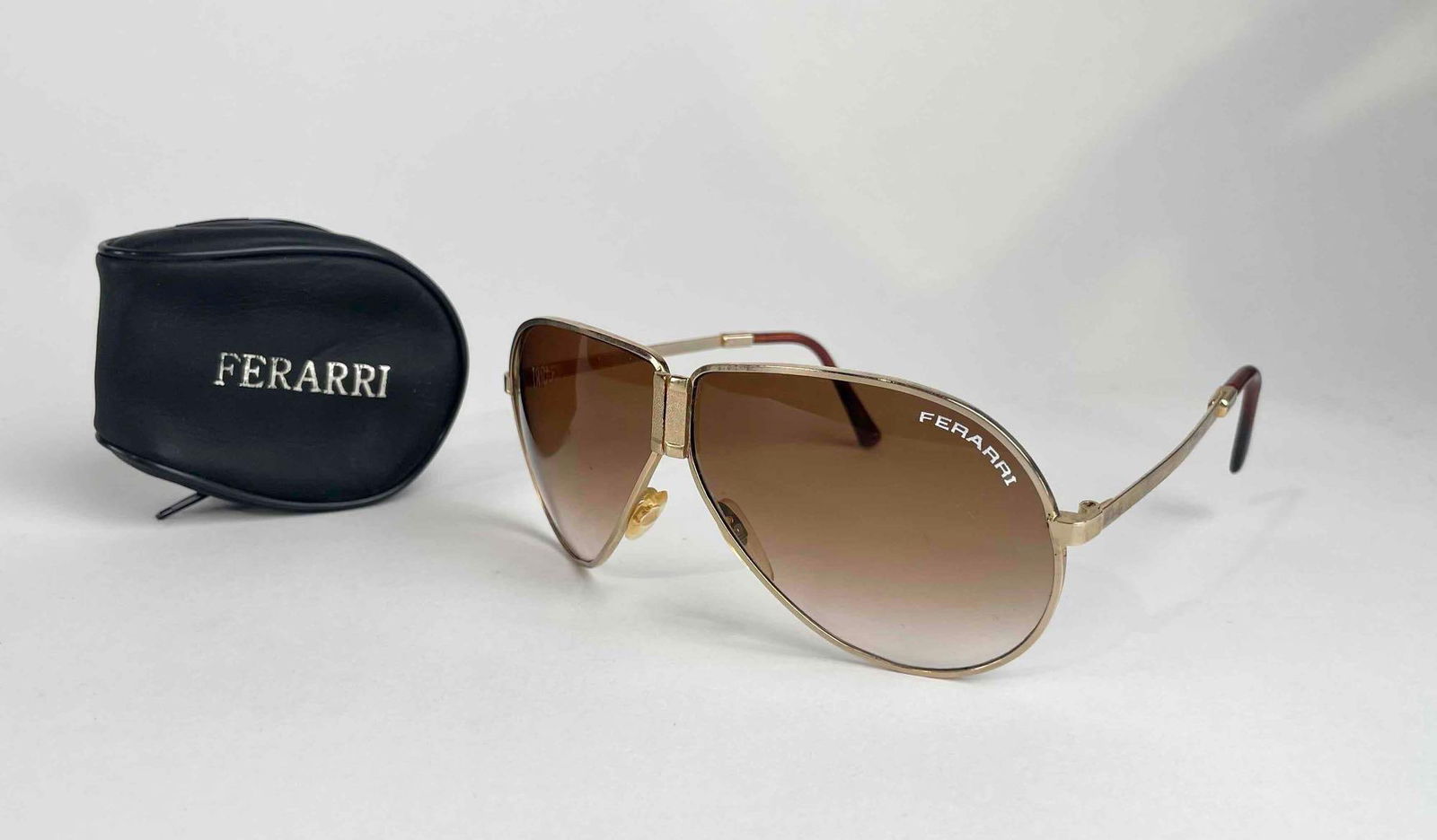 1980s Ferrari Folding Aviator Sunglasses with Case (1 of 6)