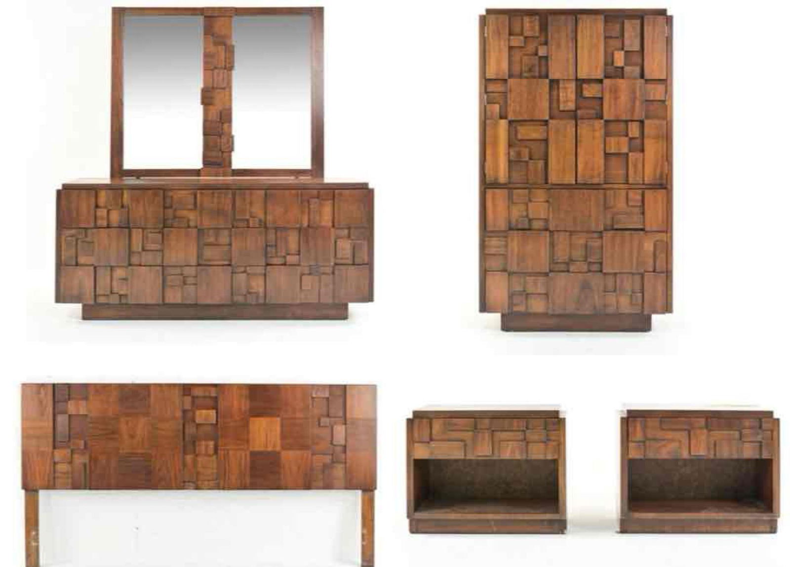 5 Piece Lane Brutalist Bedroom Set (1 of 9)