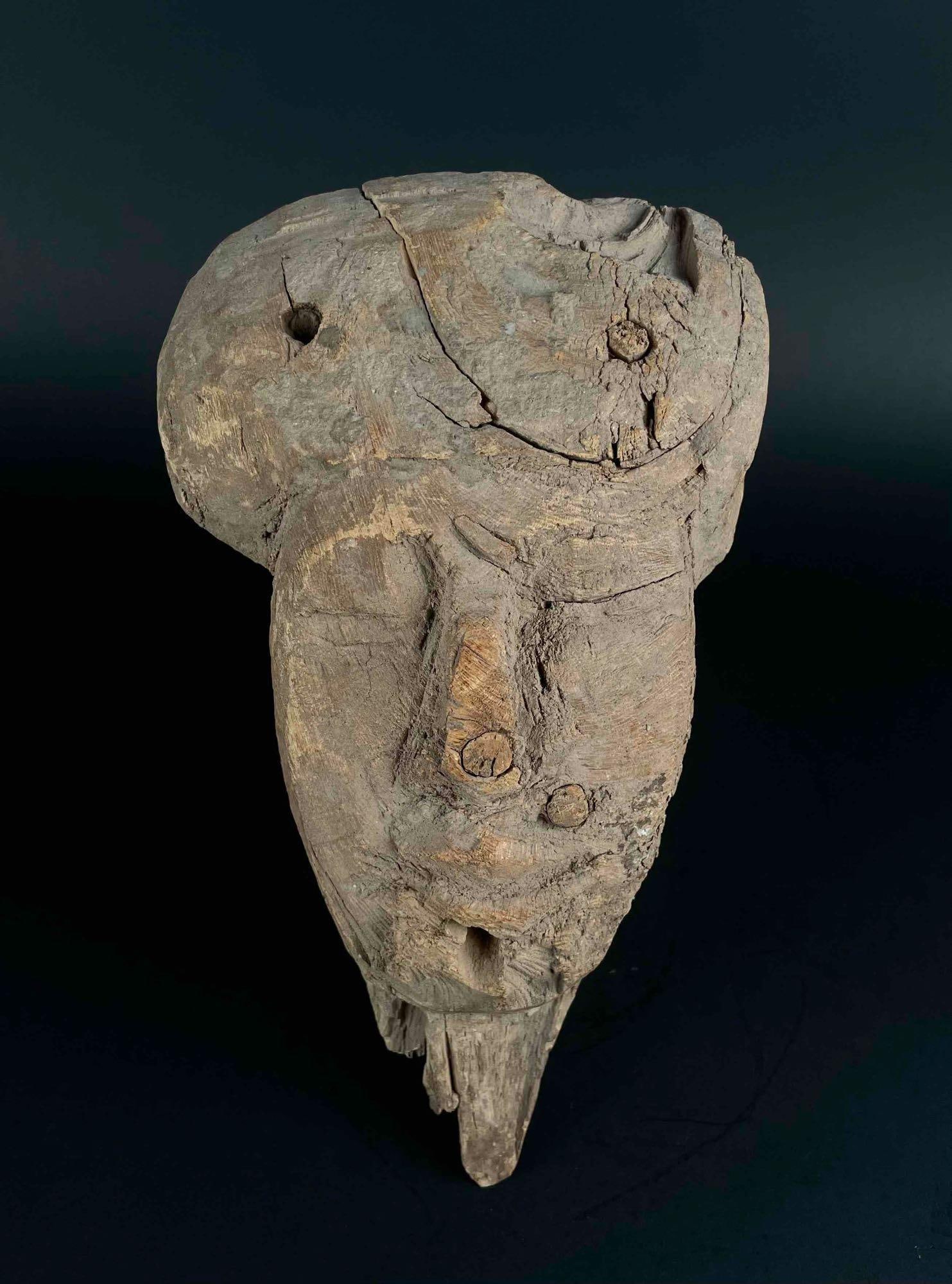 Egyptian Carved Wooden Sarcophagus Mask (1 of 12)