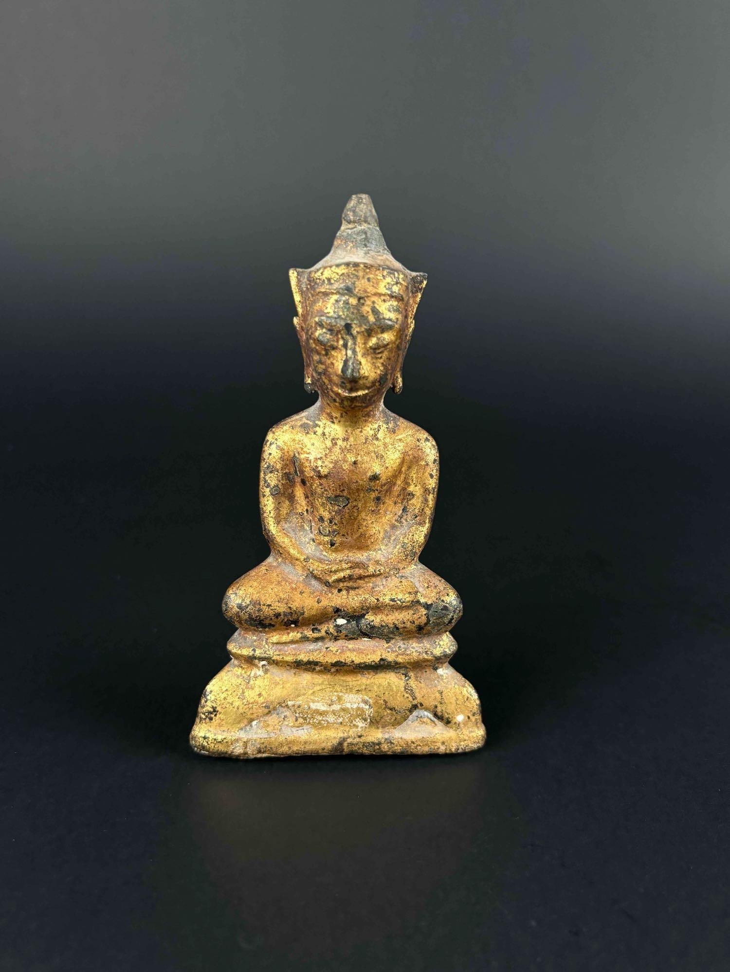 Antique Thai Gilt Bronze Buddha Sculpture (1 of 9)