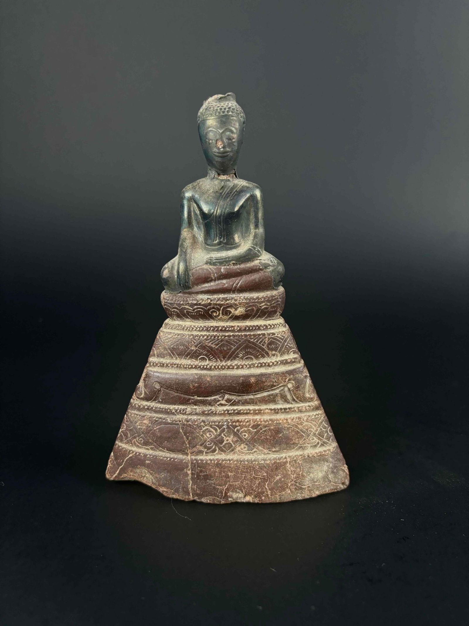 Antique Southeast Asian Temple Buddha (Shakyamuni) (1 of 12)