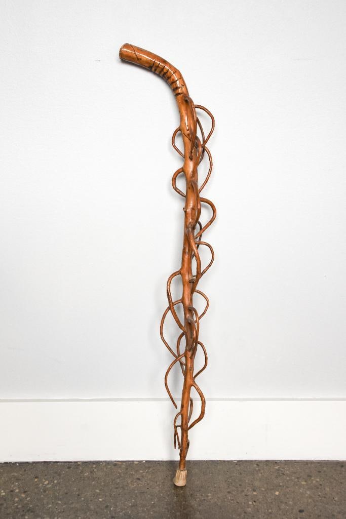 Antique Carved Wood Walking Stick (1938) (1 of 11)