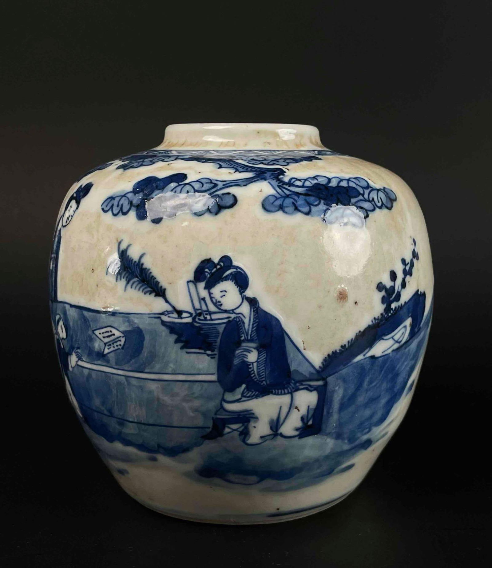 Antique Chinese Blue and White Porcelain Ginger Jar (1 of 12)