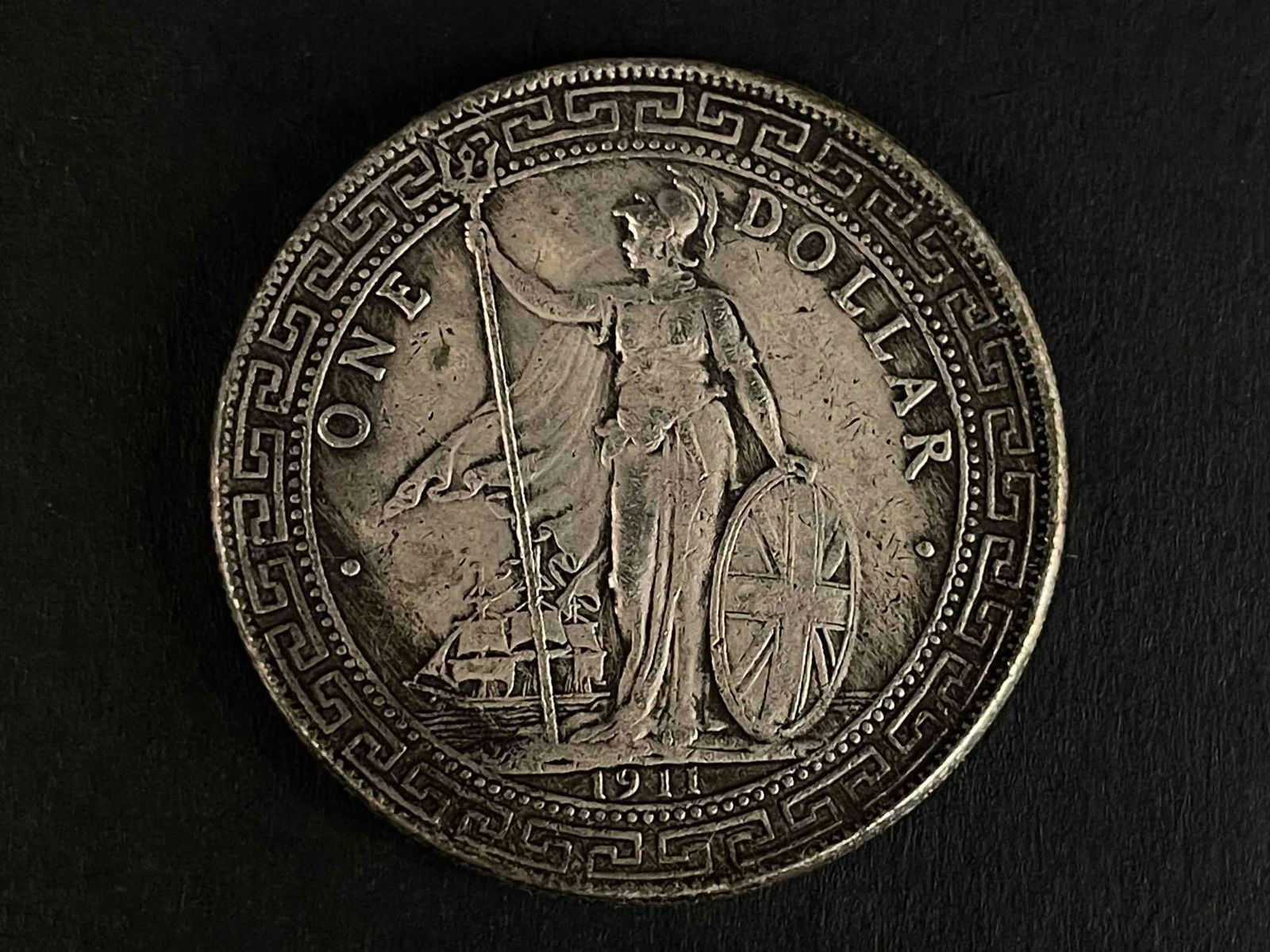 1911 Great Britain Trade Silver Dollar (1 of 6)