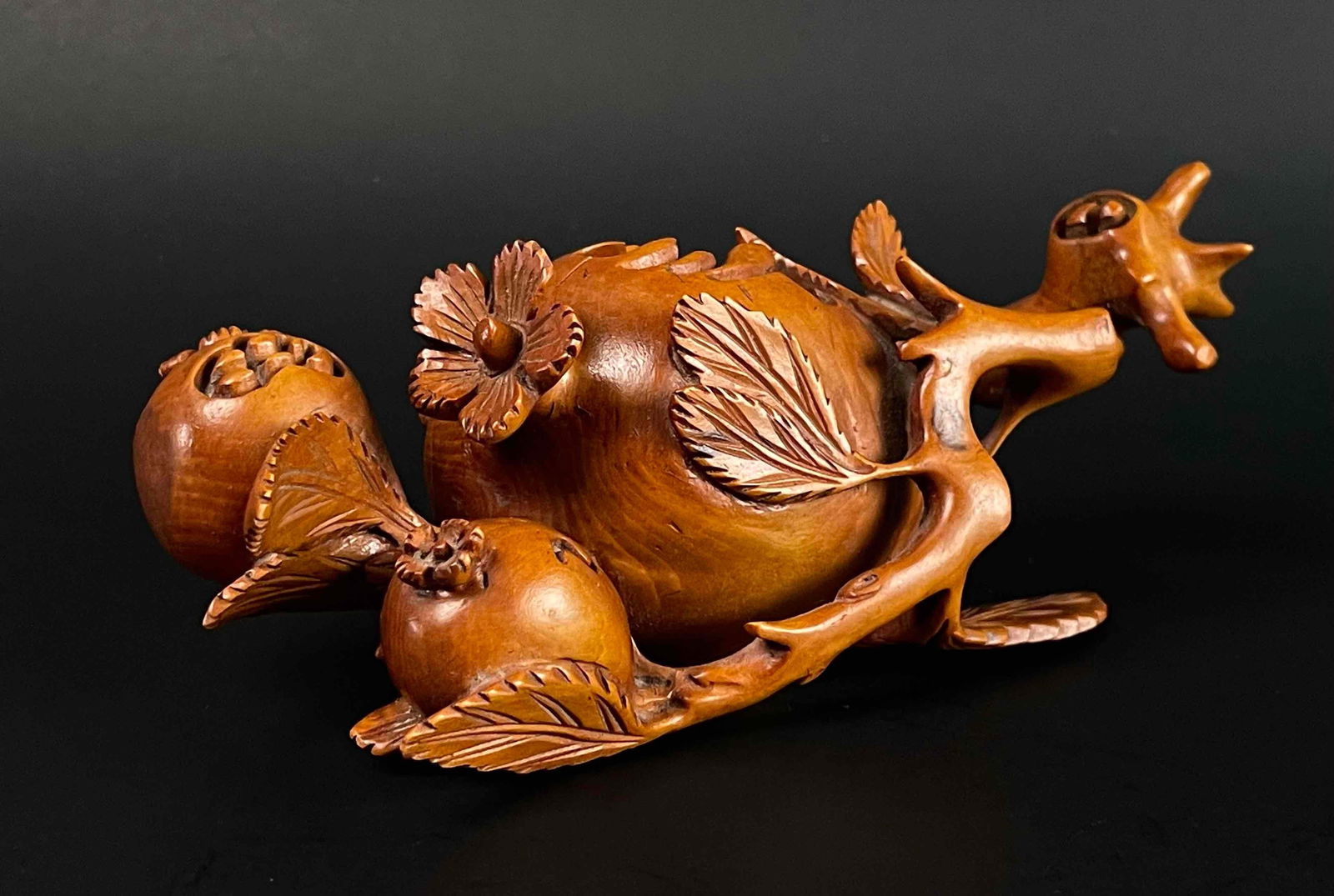 Chinese Huangyang Wood Carved Brush Washer (1 of 11)