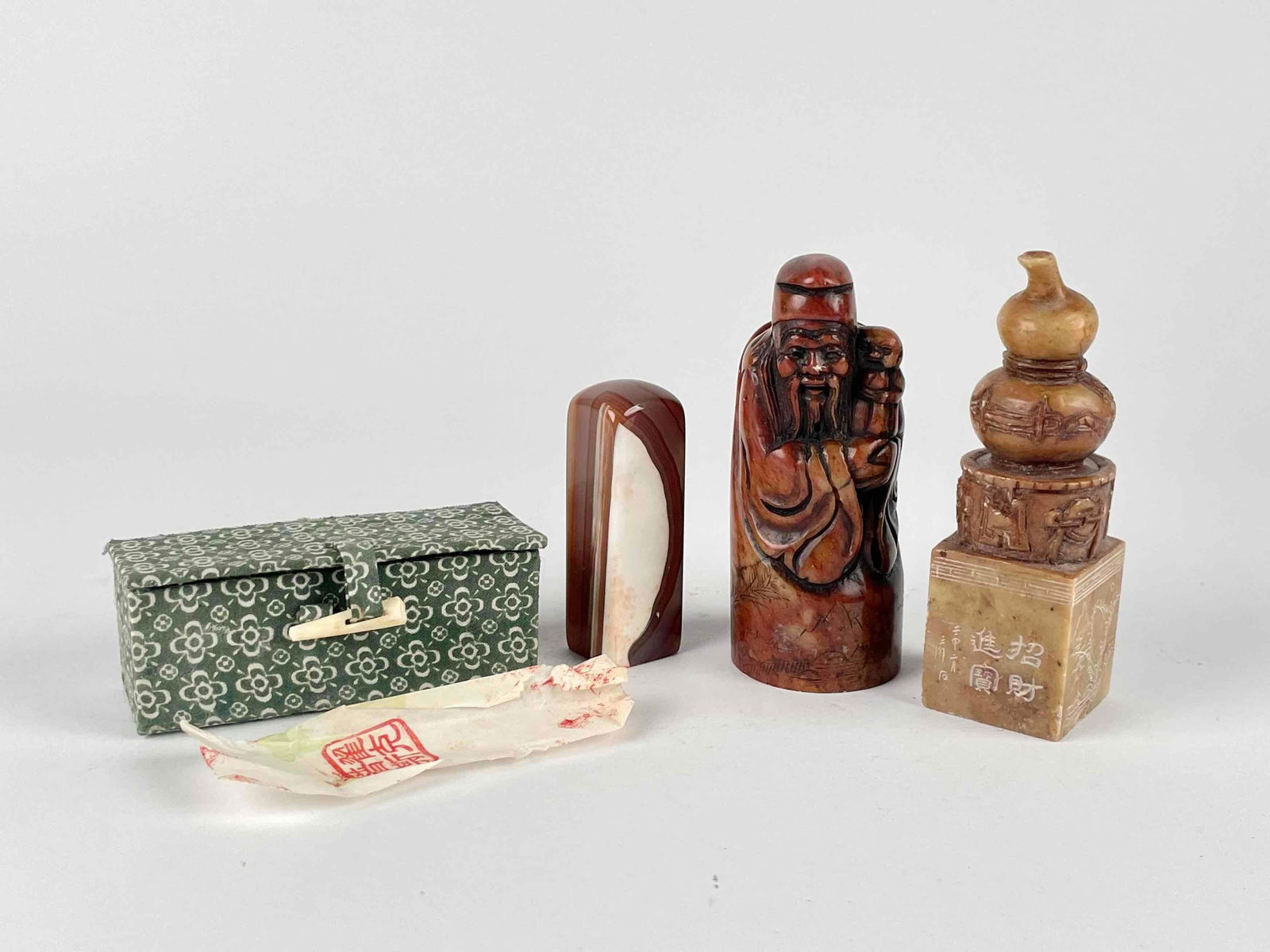 Three Chinese Stone Sealing Stamps (1 of 11)