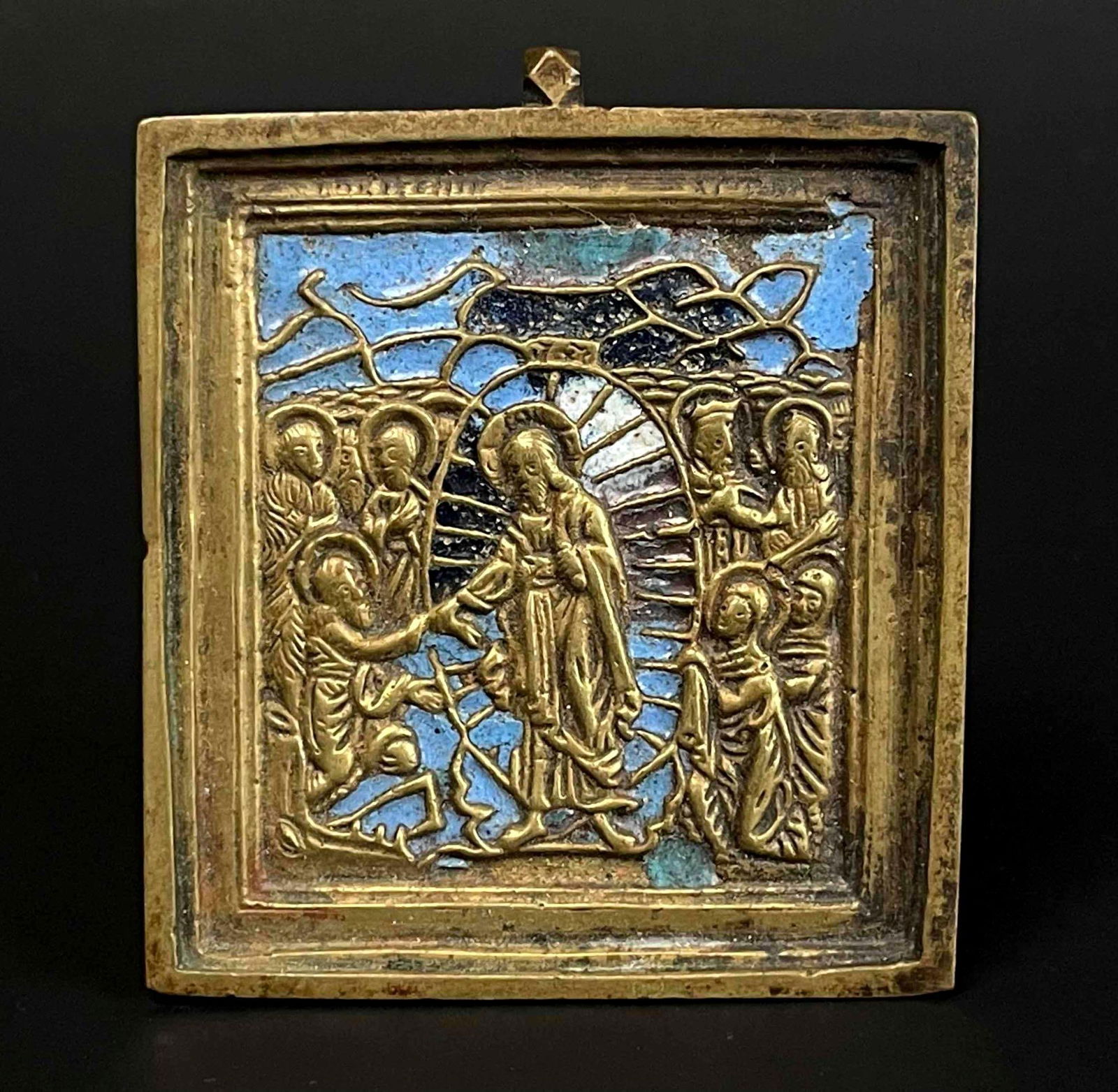 Antique "The Resurrection of Christ" Russian Orthodox Travel Icon (1 of 7)