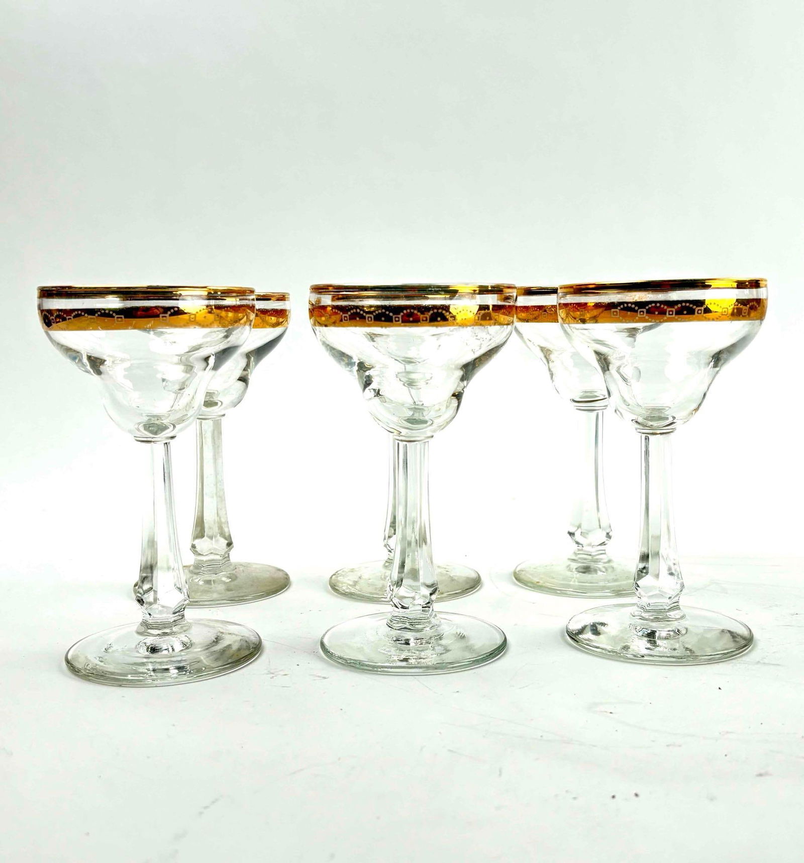 MCM Gold Rimmed Cordials (Set of 6) (1 of 6)