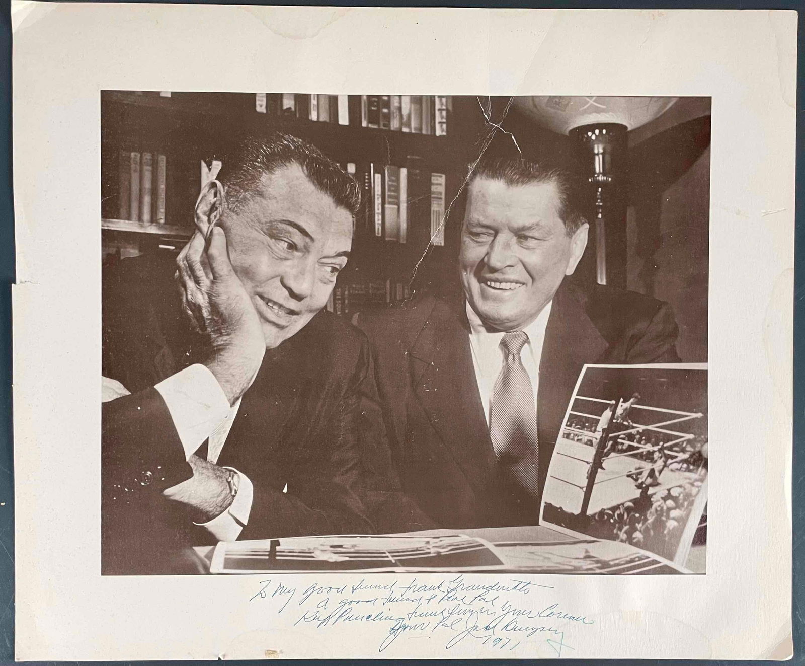 Signed photograph of Jack Dempsey and Gene Tunney (1 of 11)