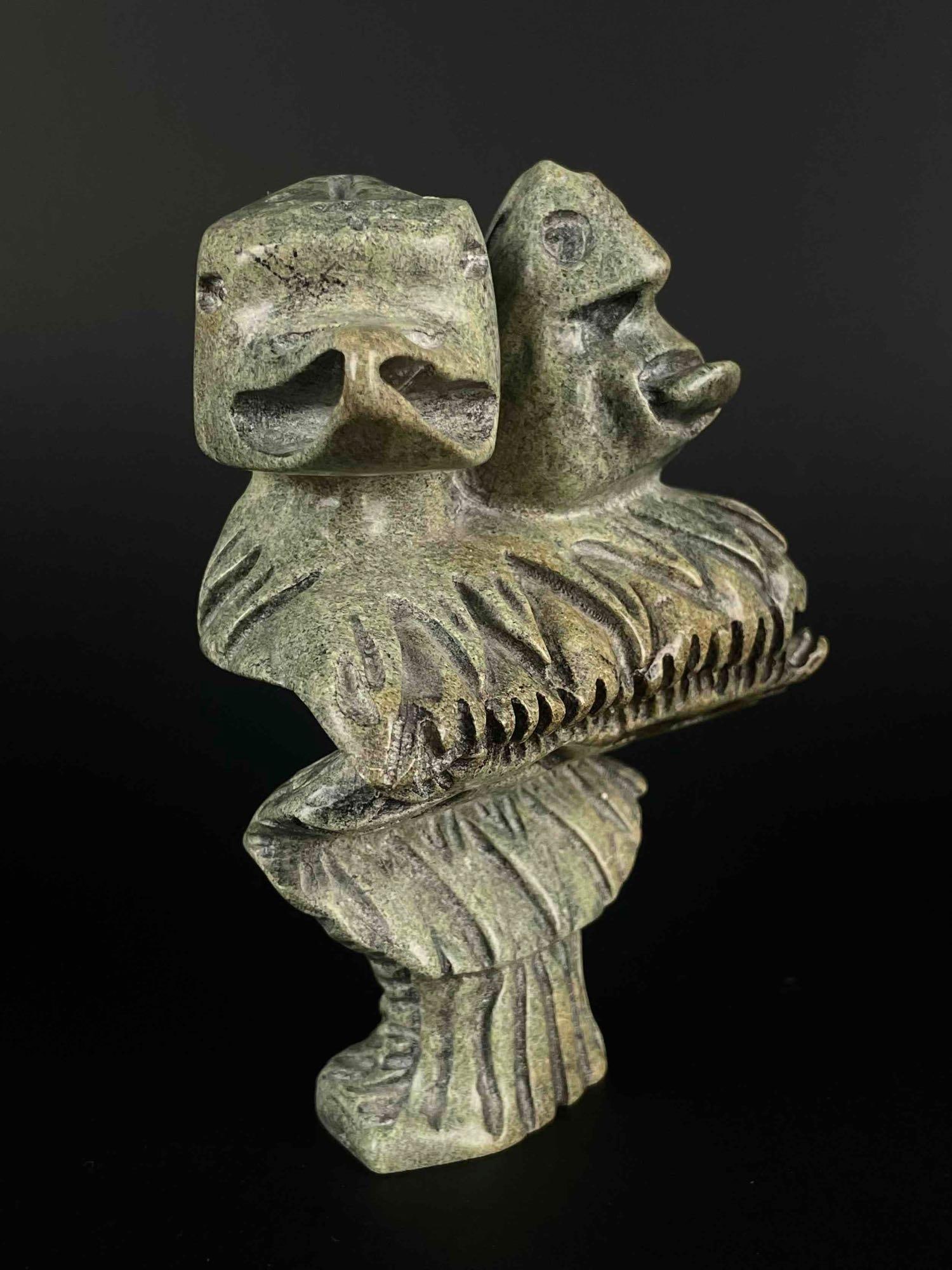 Inuit Soapstone Spirit Sculpture, (Tytoosie Tunnillie, Cape Dorset/Kinngait) (1 of 10)