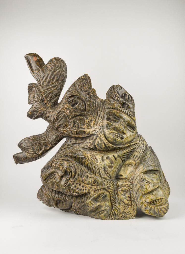 EXTRA LARGE Inuit Spirit Carving (Tytoosie Tunnillie, Cape Dorset/Kinngait) (1 of 12)