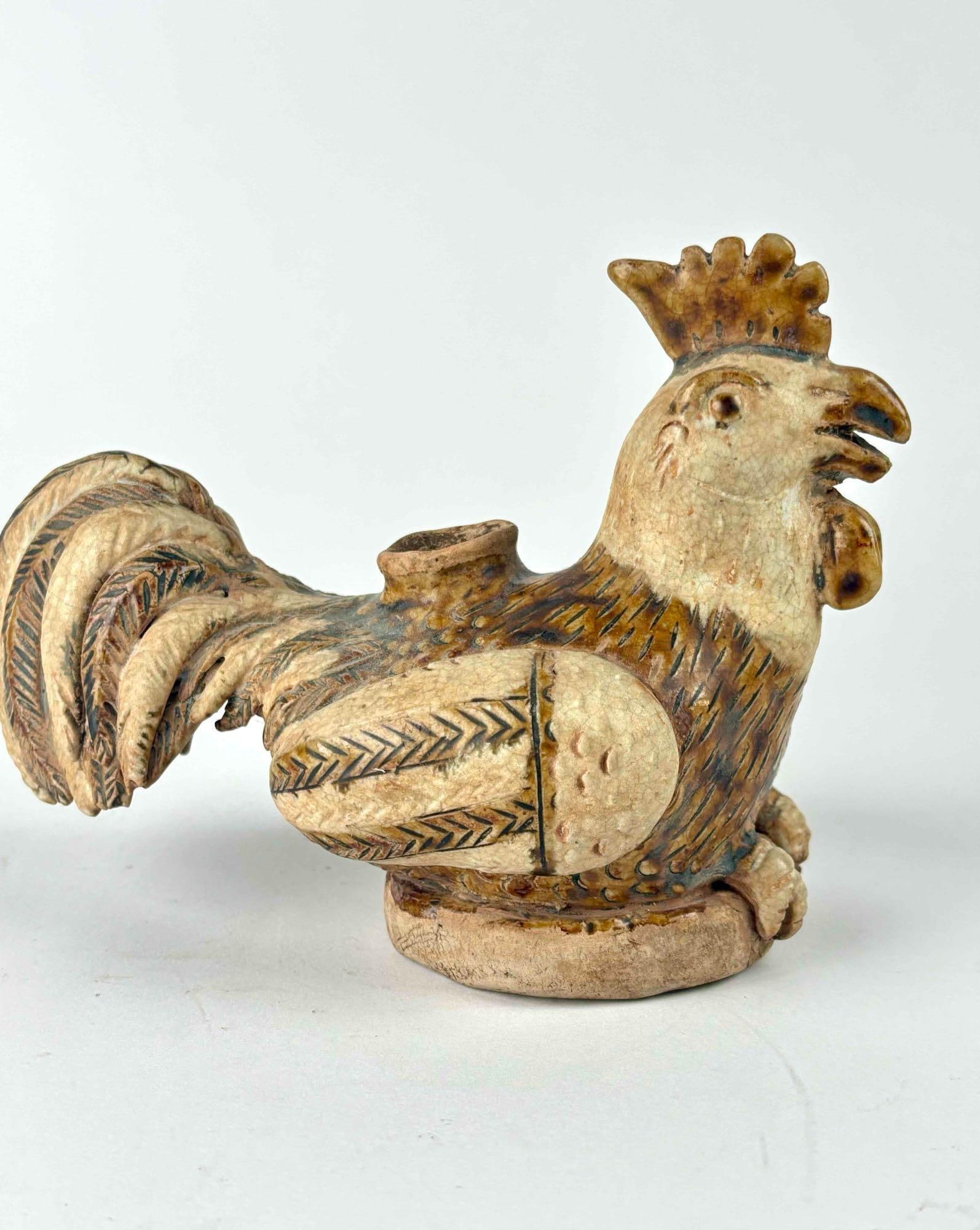 Antique Hand Built Ceramic Rooster (1 of 11)
