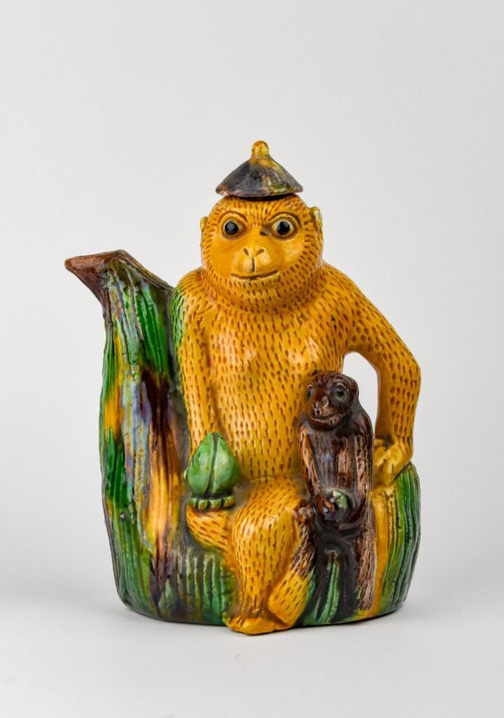 Chinese Sancai Pottery Monkey Teapot (1 of 9)