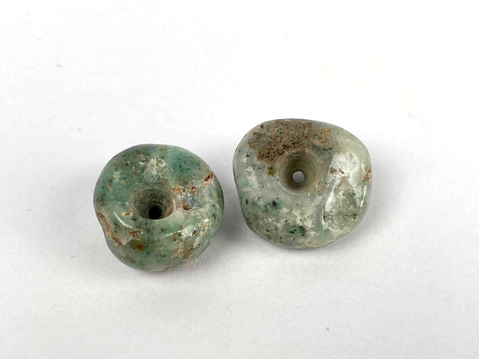 Pai of Pre-Columbian Jade Ear Spools (1 of 5)