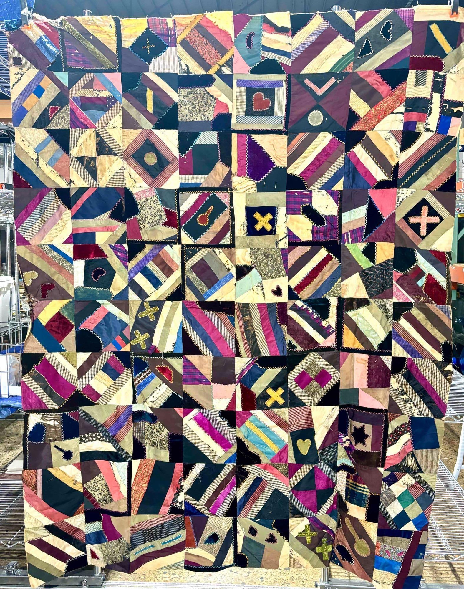 Antique Victorian Crazy Quilt (1 of 11)