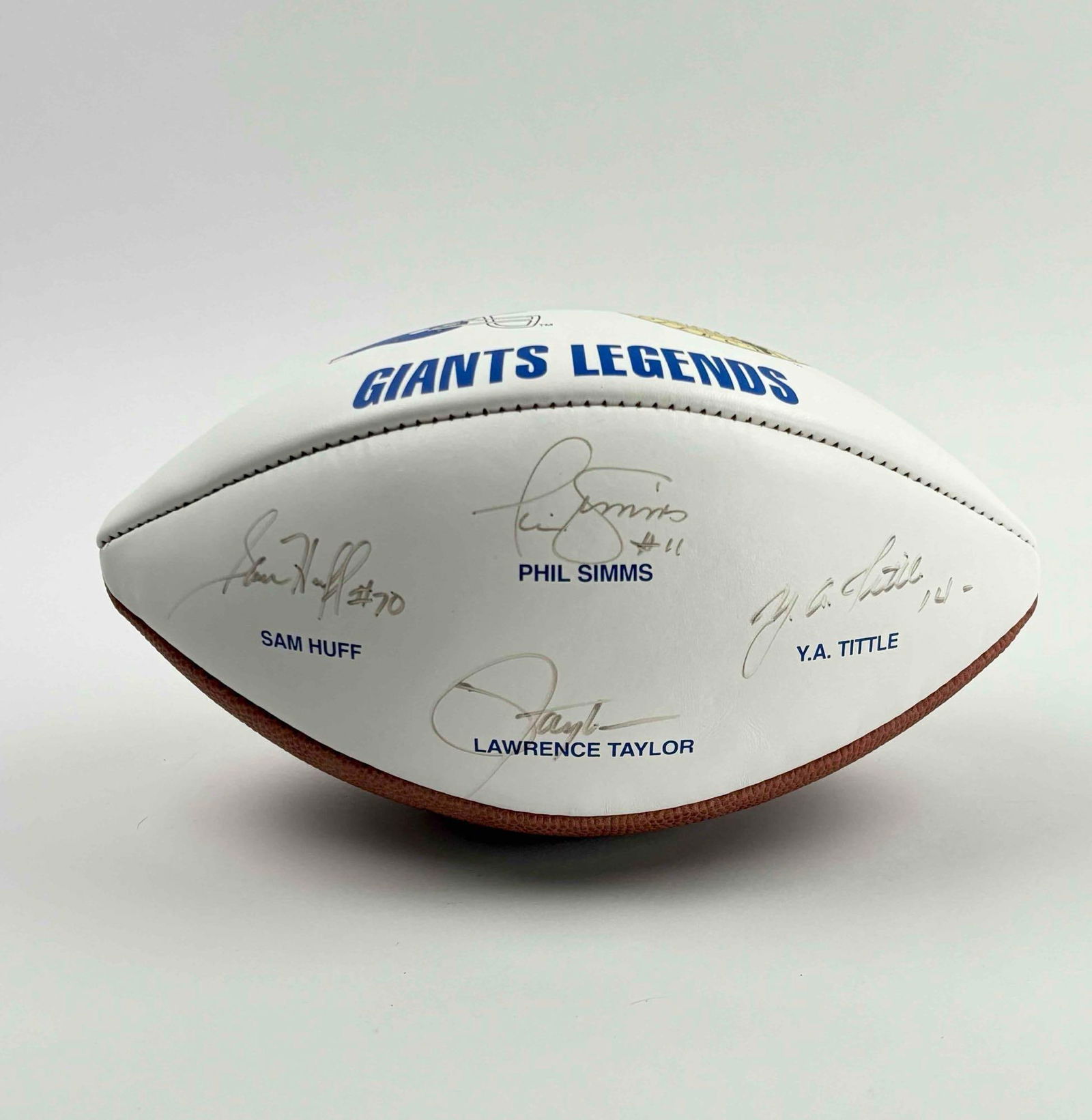 New York Giants Signed Football (Simms, Tittle, Huff, Taylor) (1 of 9)