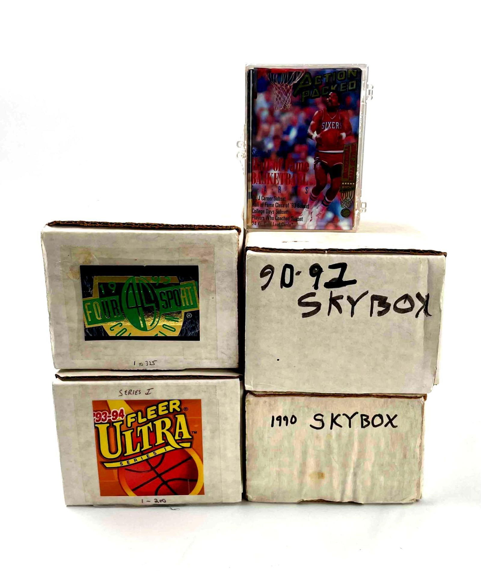 1990s Basketball Cards (Four Sport, Fleer, Skybox, Action Packed, '90-95') (1 of 8)