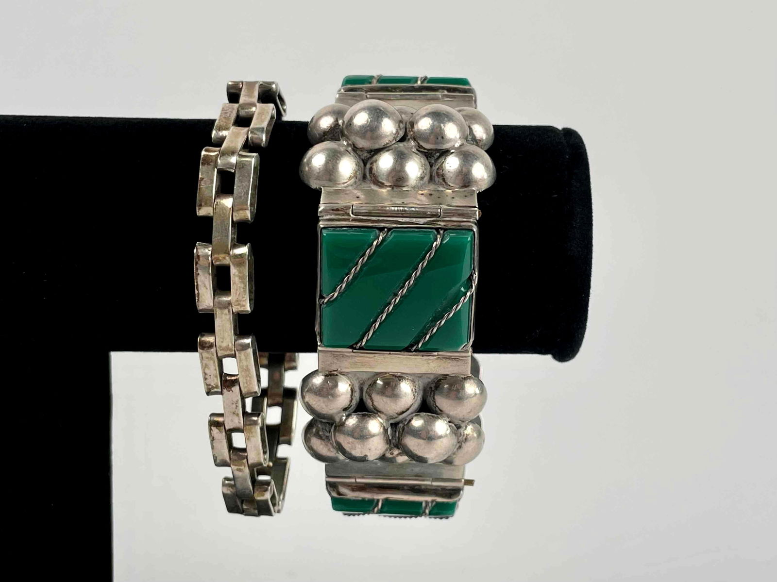 Two Mexican Sterling Silver Bracelets (1 of 9)