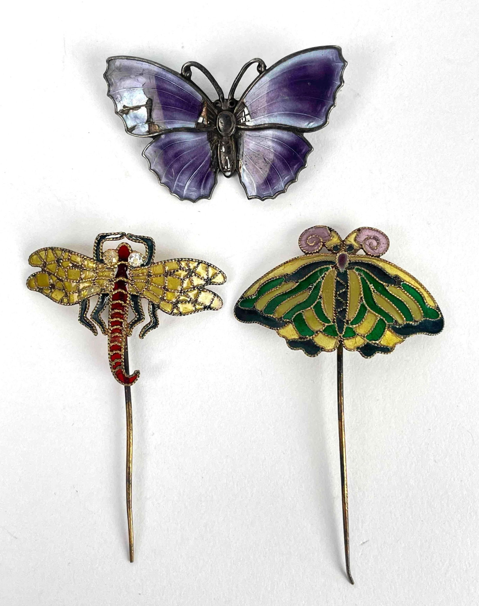 Antique Hair Pins and Sterling Silver Brooch (1 of 6)