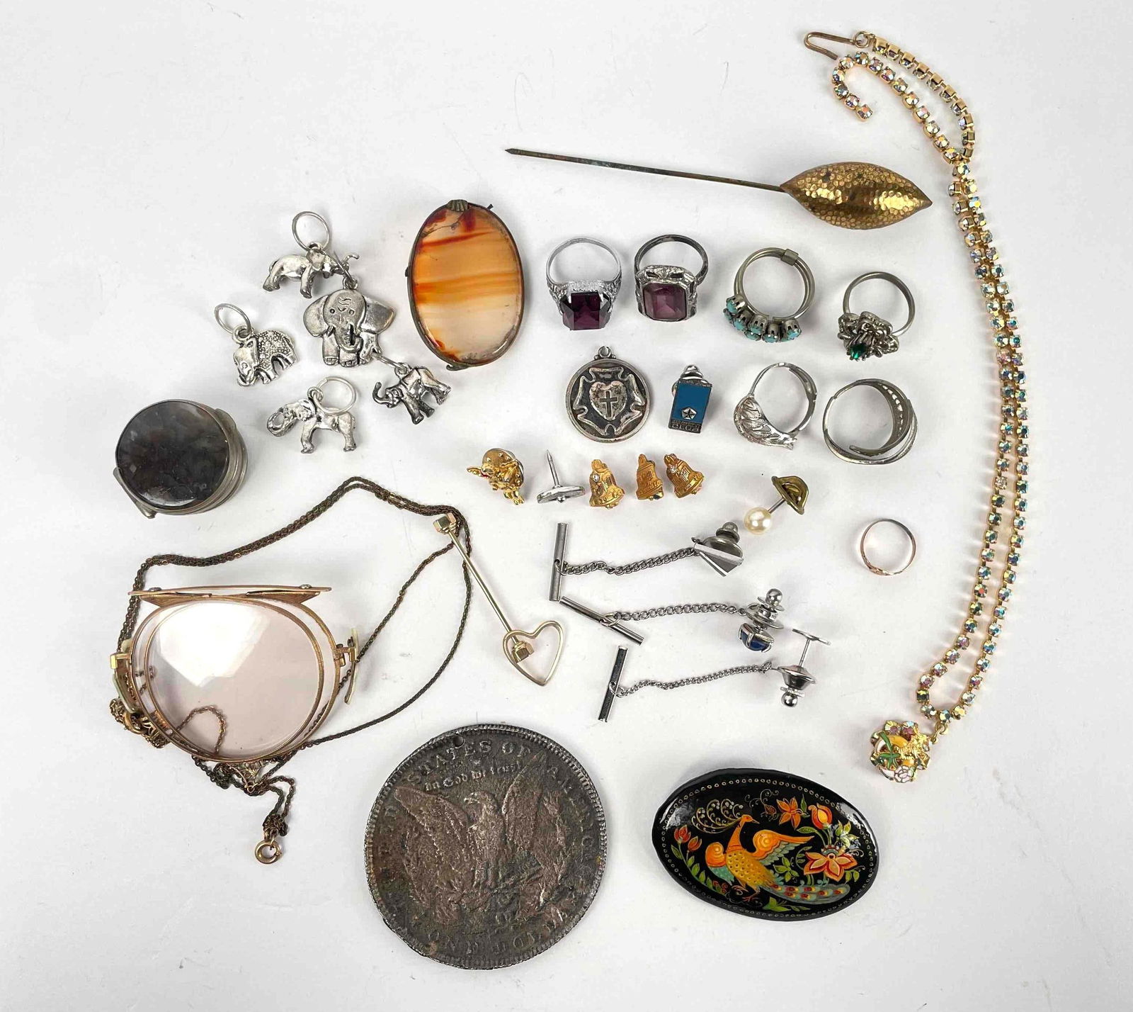 Assorted Vintage Jewelry (Rings, Pendants, Necklace, Glasses, Etc.) (1 of 11)