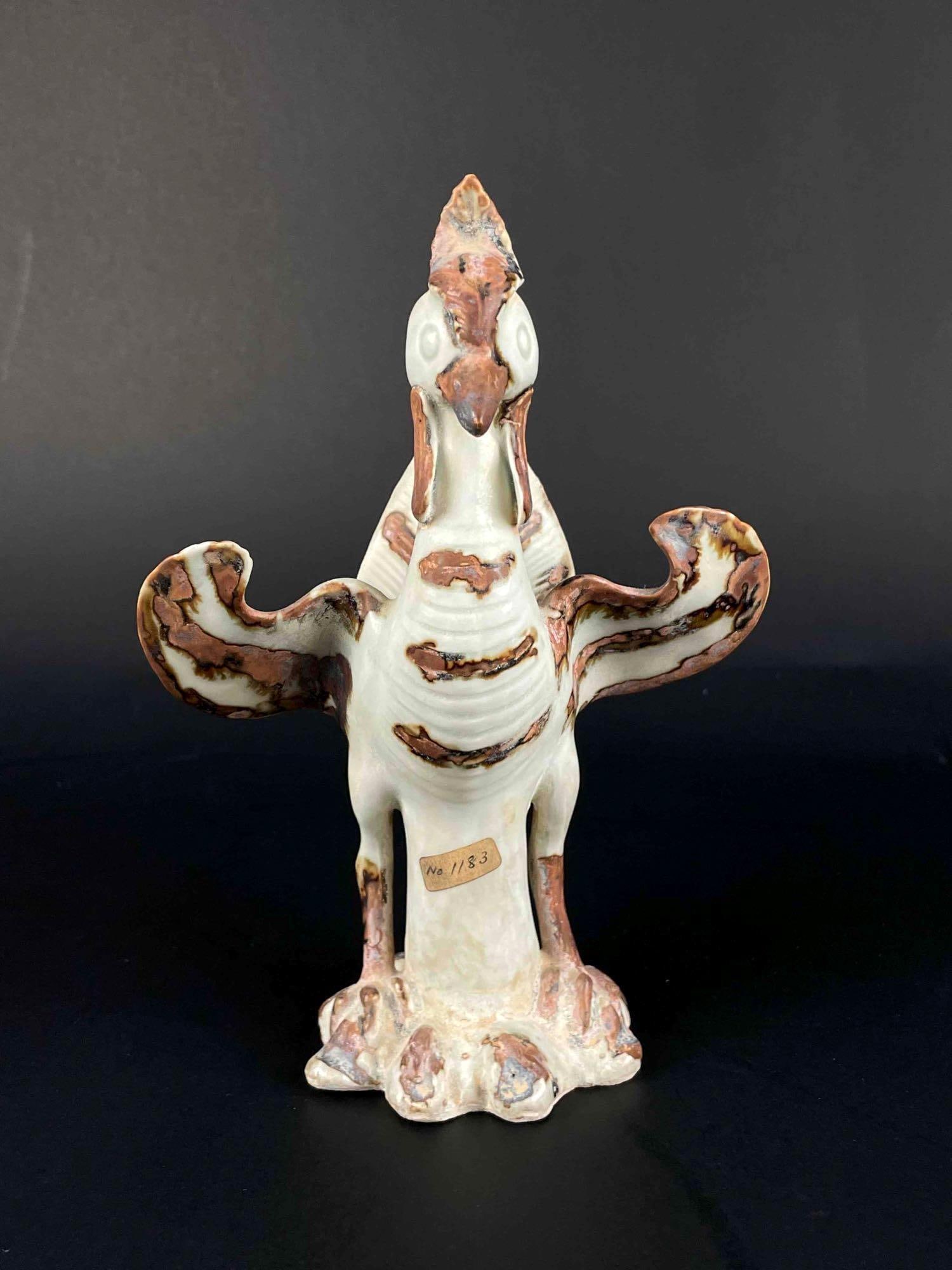 Antique Asian Ceramic Rooster Sculpture (1 of 10)