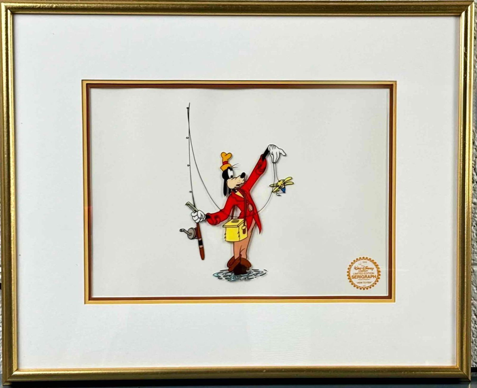 Original Walt Disney Goofy "How to Fish" Animation Cel (1942) (1 of 8)