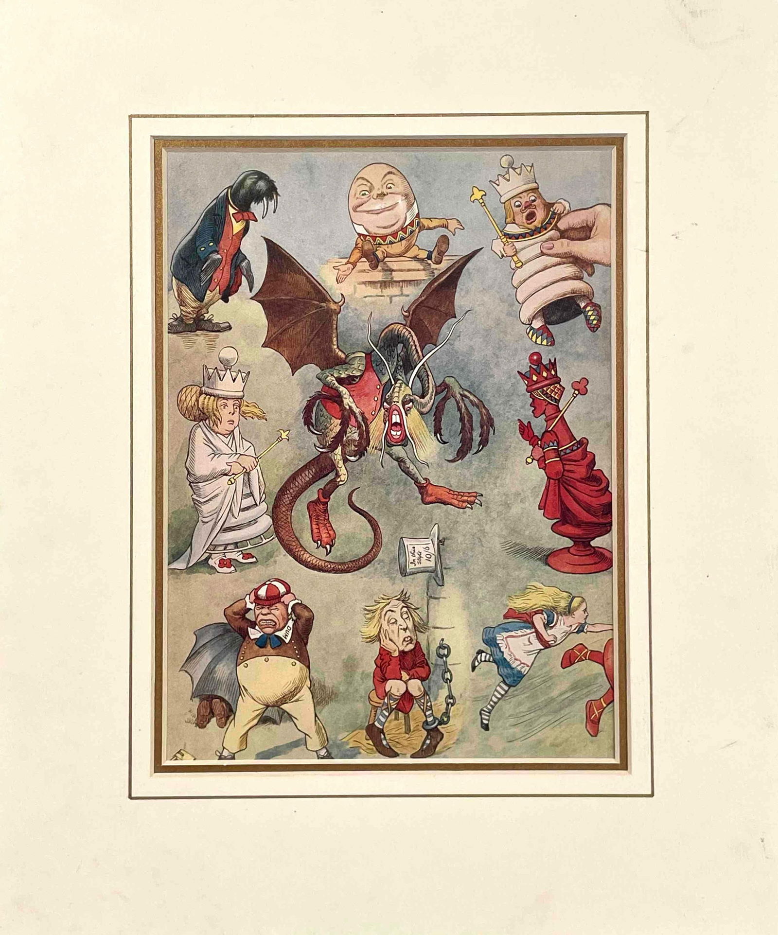 Alice in Wonderland Sub-Cover Lithograph by John Tenniel (1 of 9)