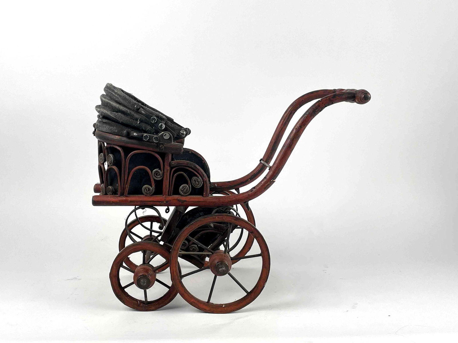 Antique Bentwood and Iron Baby Doll Carriage (1 of 12)