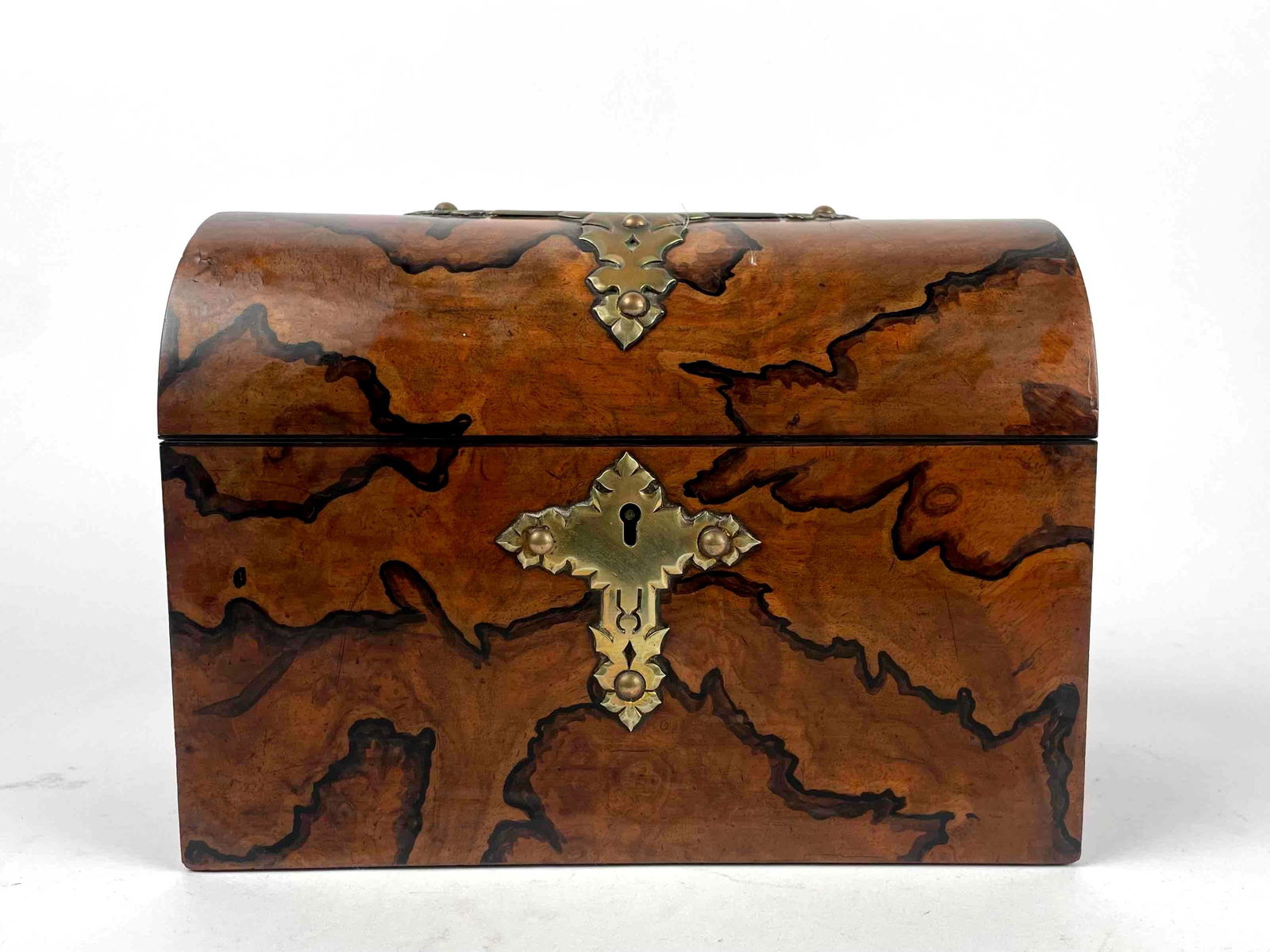 Antique English Burl Letter Box (1 of 12)