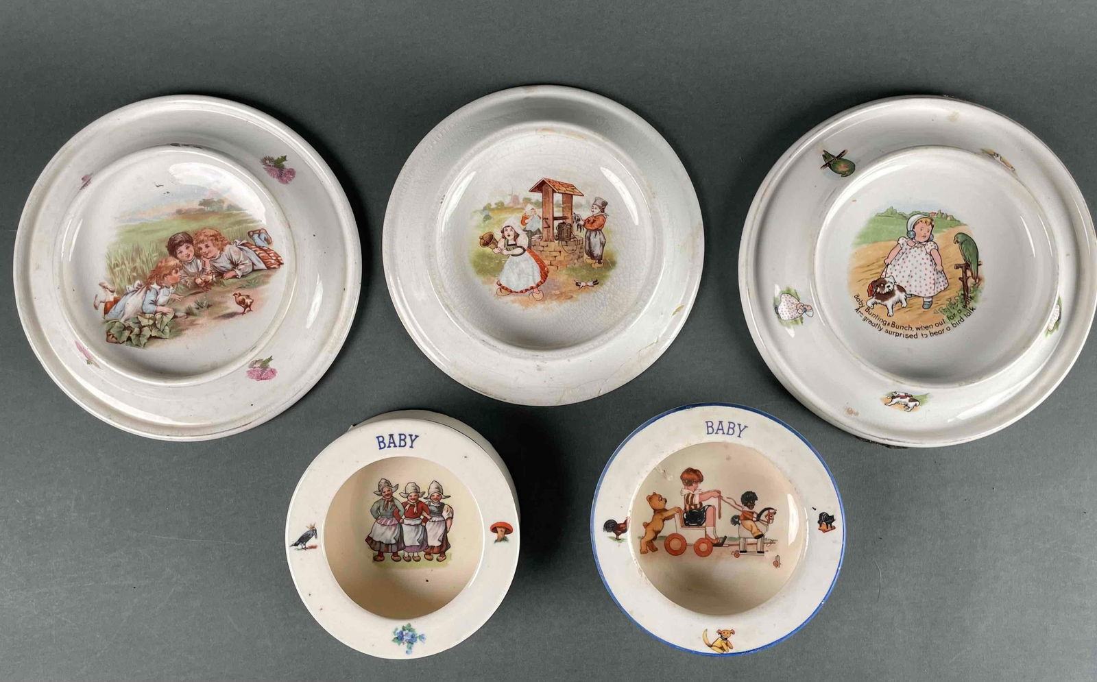 Collection of Antique Porcelain Nursery China (Royal Baby Plate) (1 of 12)