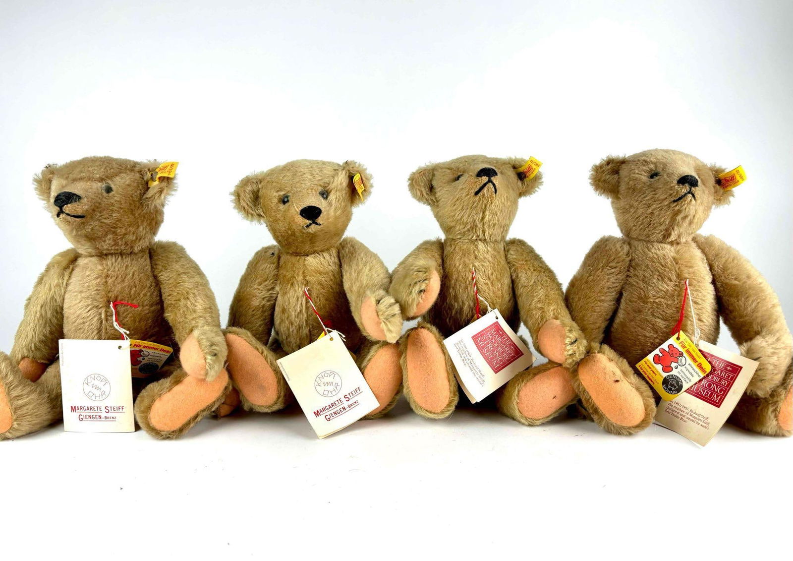 Four Margarete Steiff Teddy Bears with Tags (1 of 8)