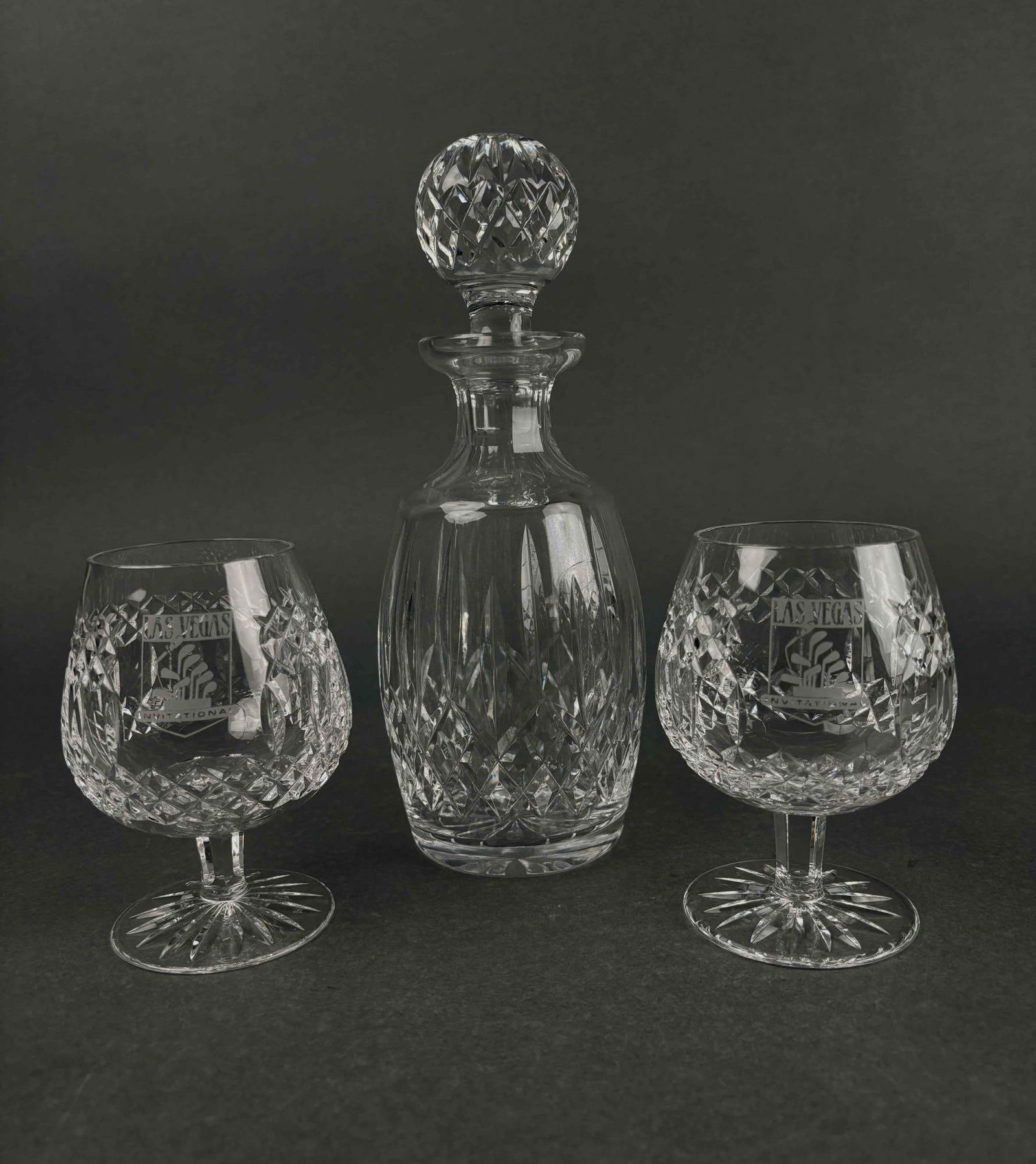 Waterford Lismore Decanter and Two Las Vegas Snifters (1 of 11)
