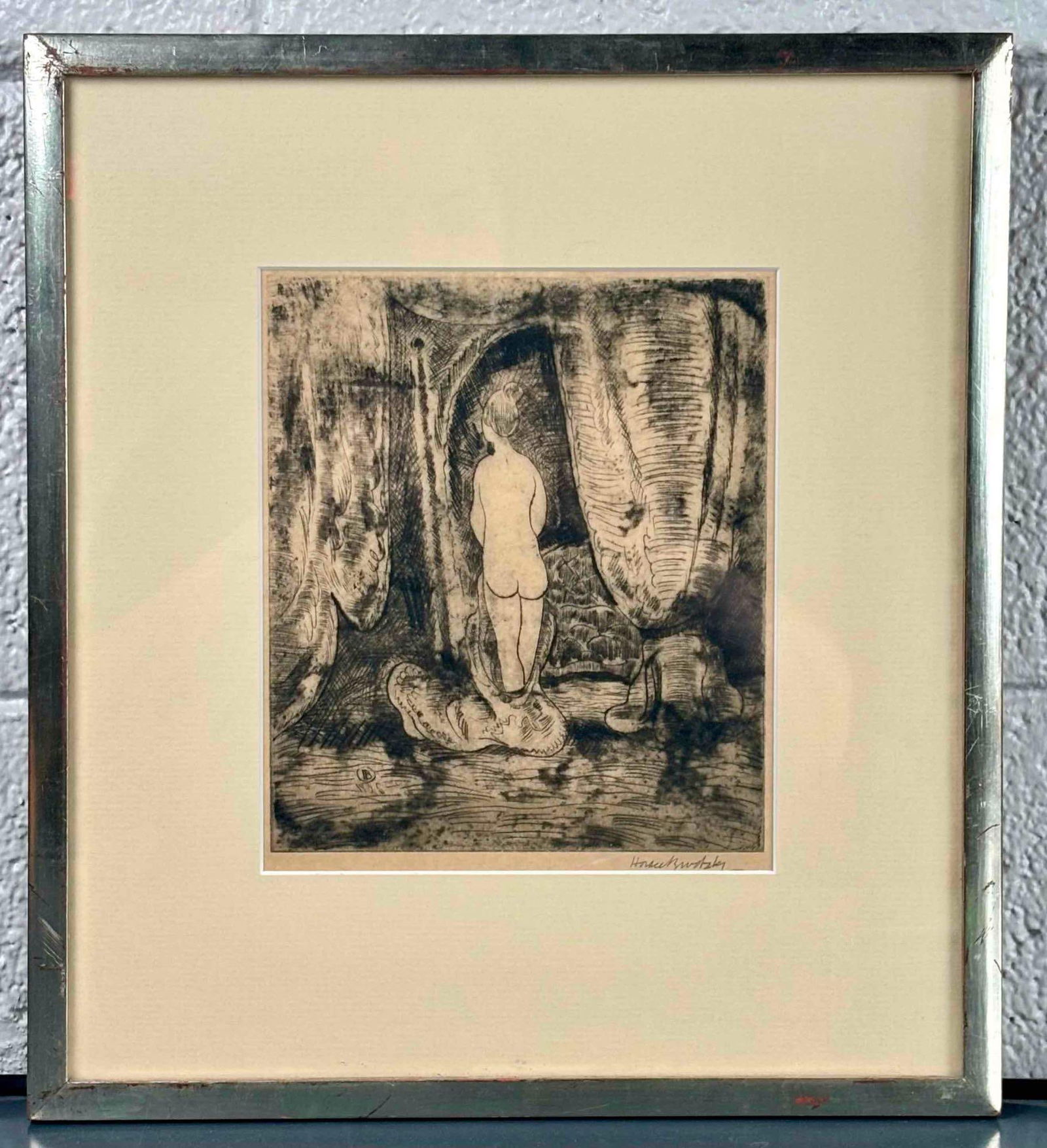 Untitled Etching Signed Horace Brodzky (1 of 5)