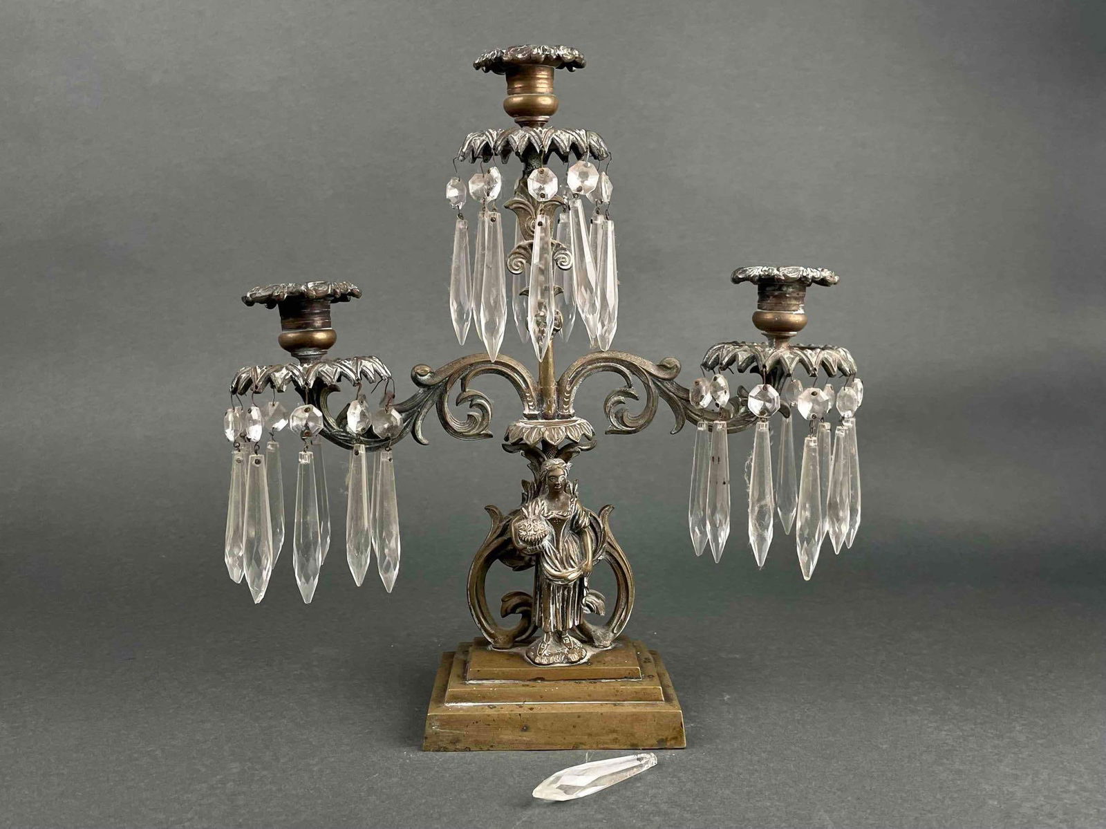Antique Brass Girandole Candleabra (1 of 12)