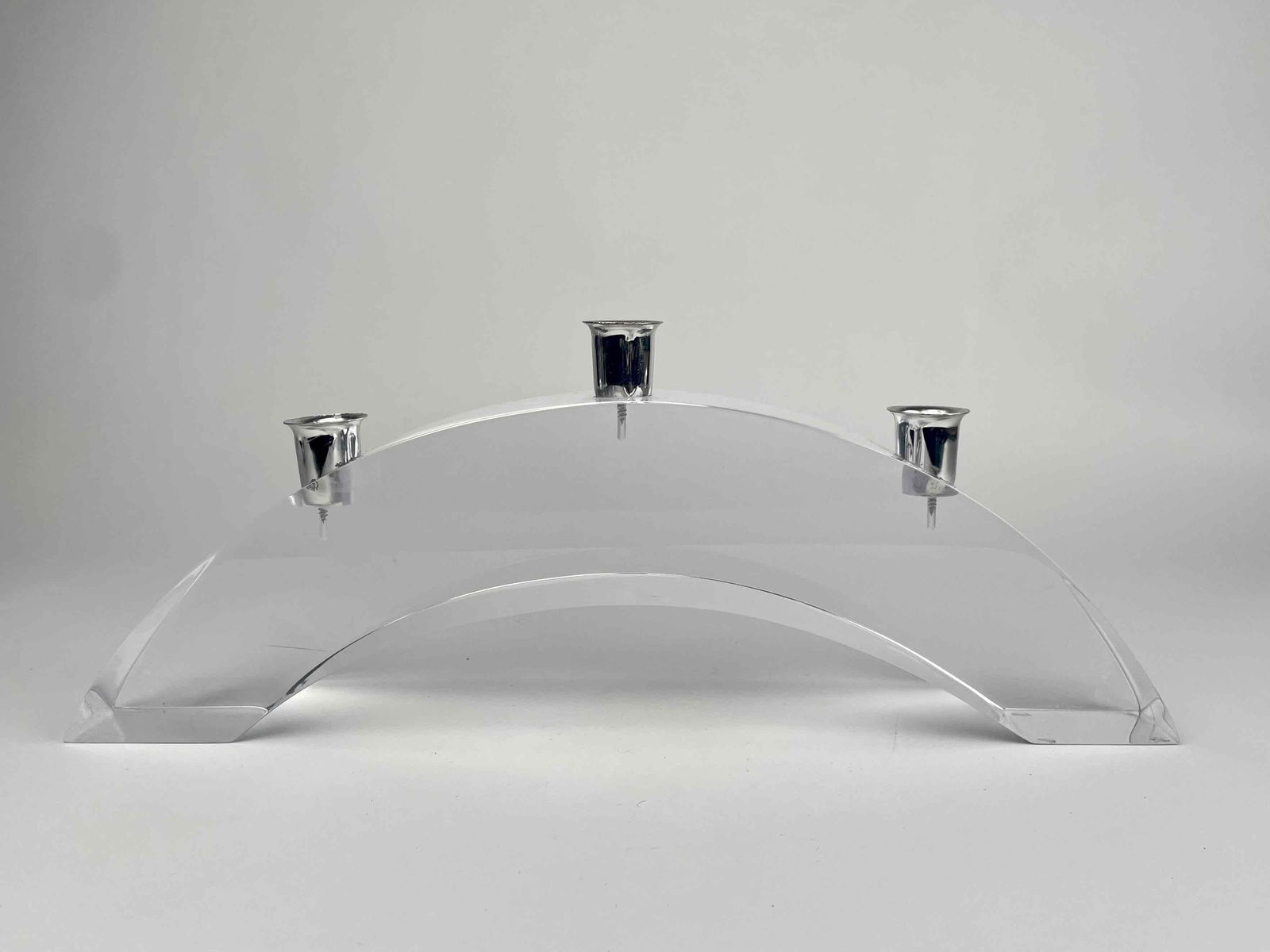 Mid Century Lucite Arched Candlestick Holder (1 of 9)