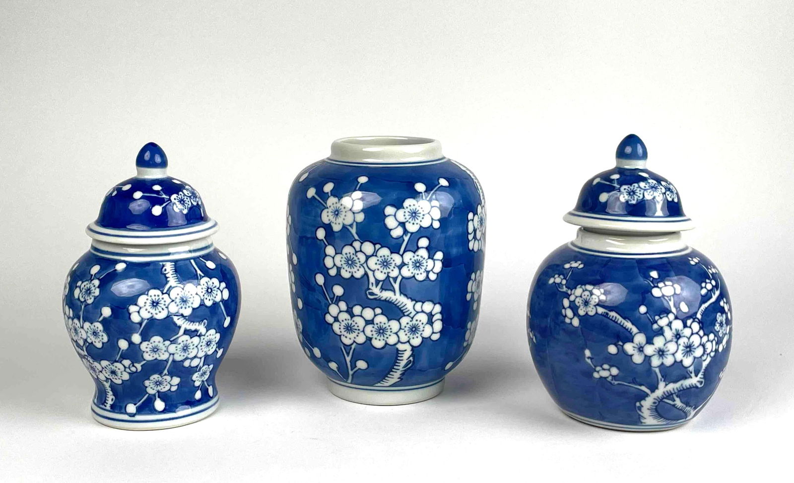 Three Chinese Blue and White Ginger Jars (1 of 11)