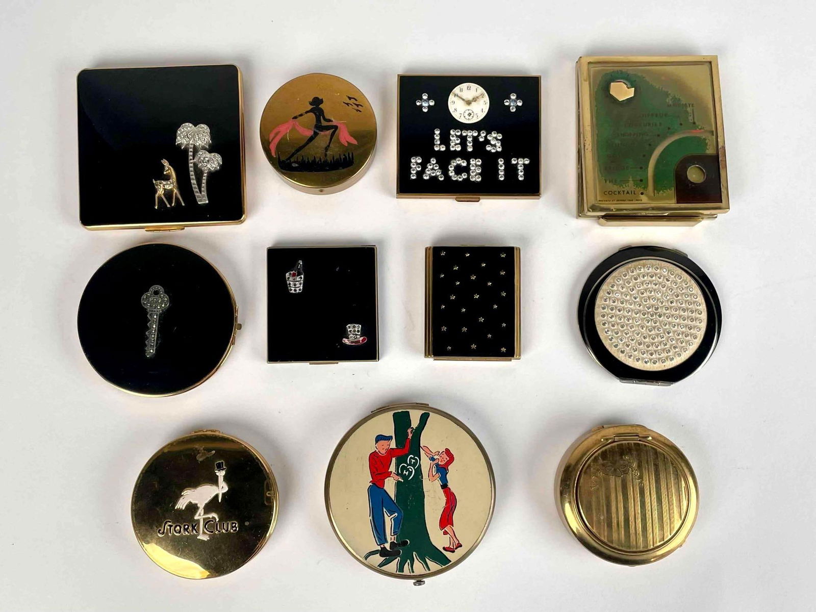 Assorted Antique and Vintage Makeup Compacts (ca 1920s) (1 of 12)