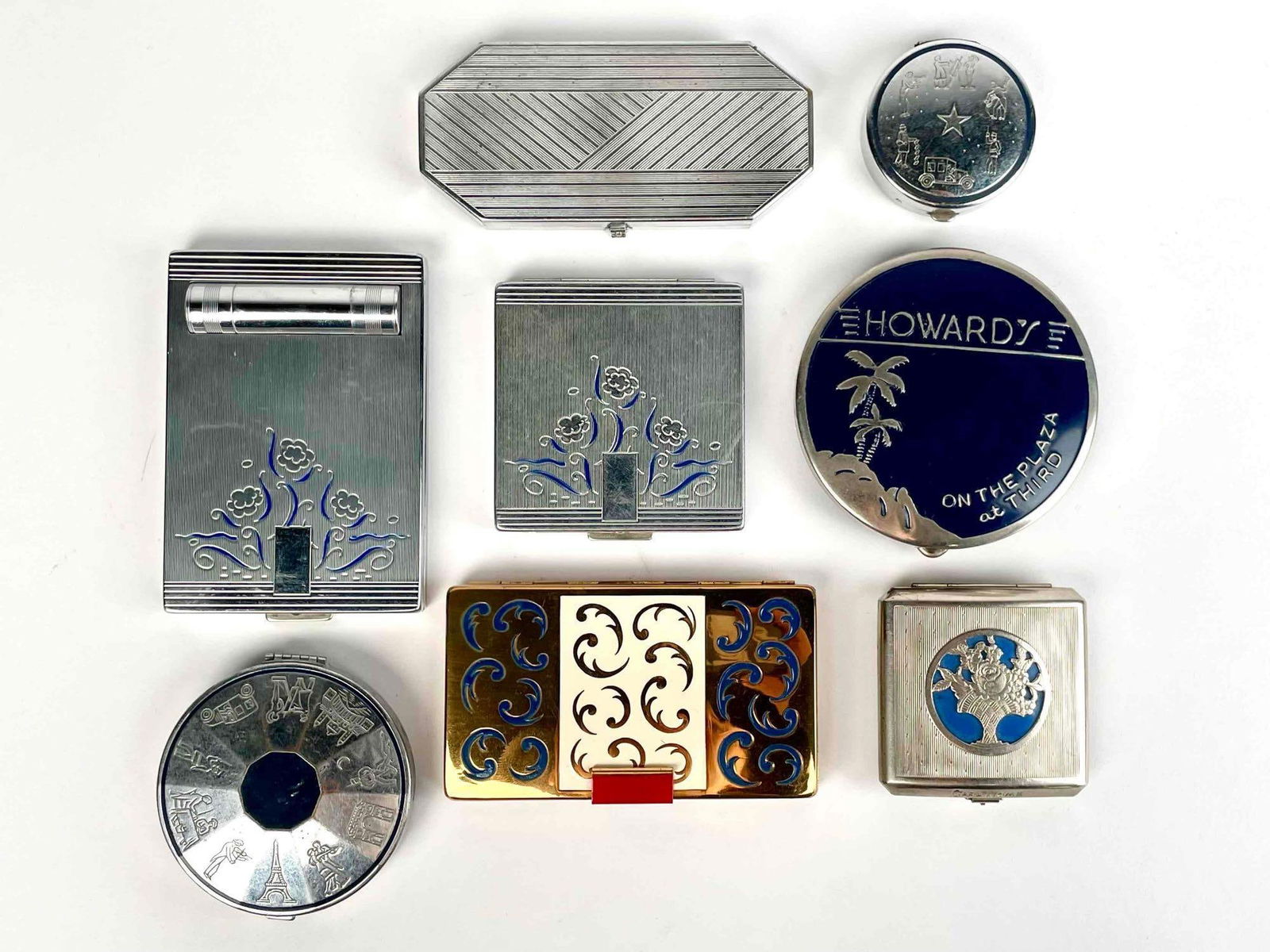 Assorted Antique and Vintage Compacts (Yardley, Houbigant, Bourjois, Etc.) (1 of 9)