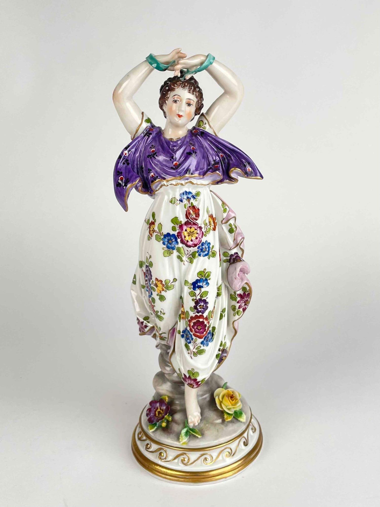 Dresden Volkstedt "Dancing Lady" Figurine (1 of 10)