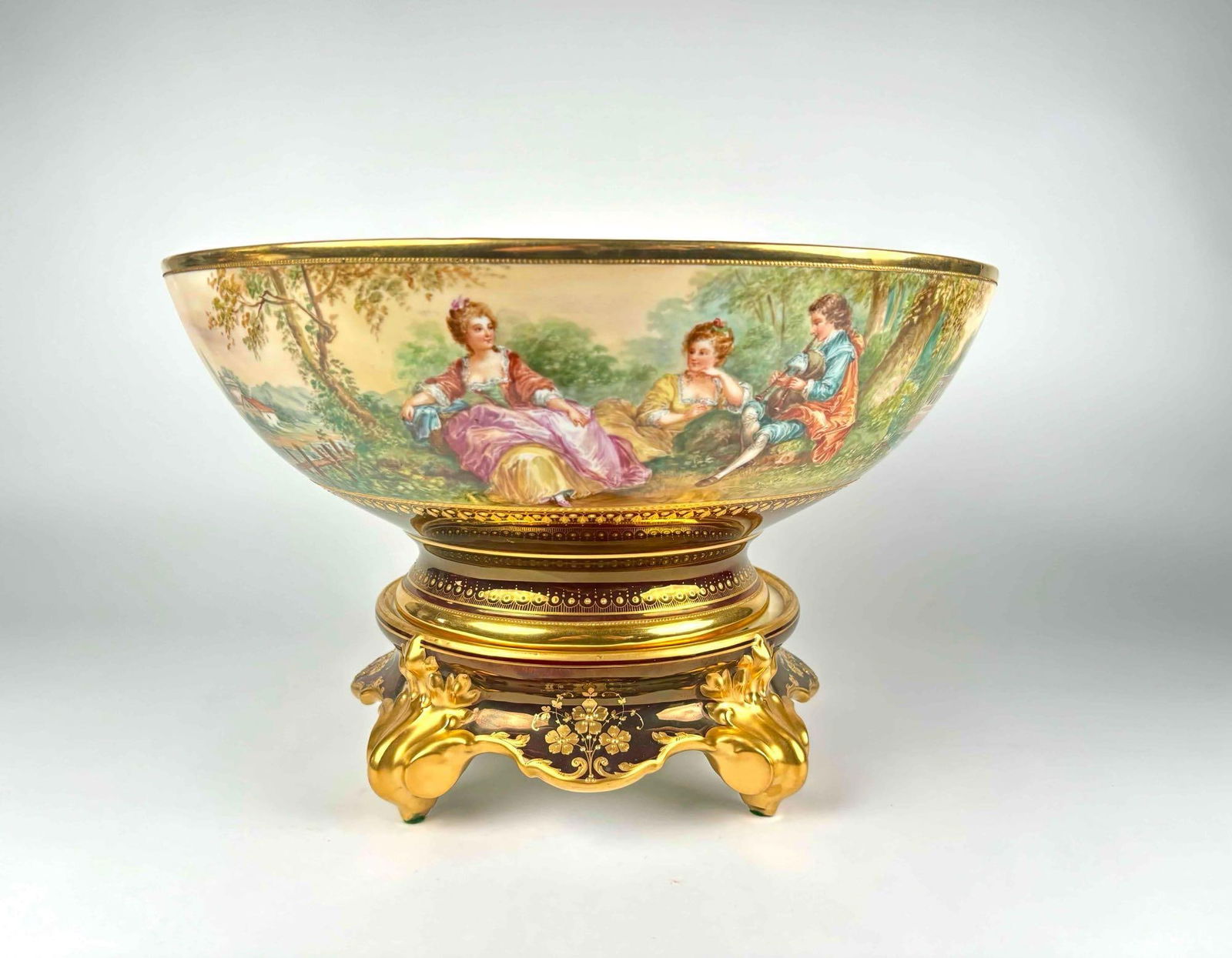 19th Century Dresden Porcelain Mounted Bowl (8970) (1 of 12)