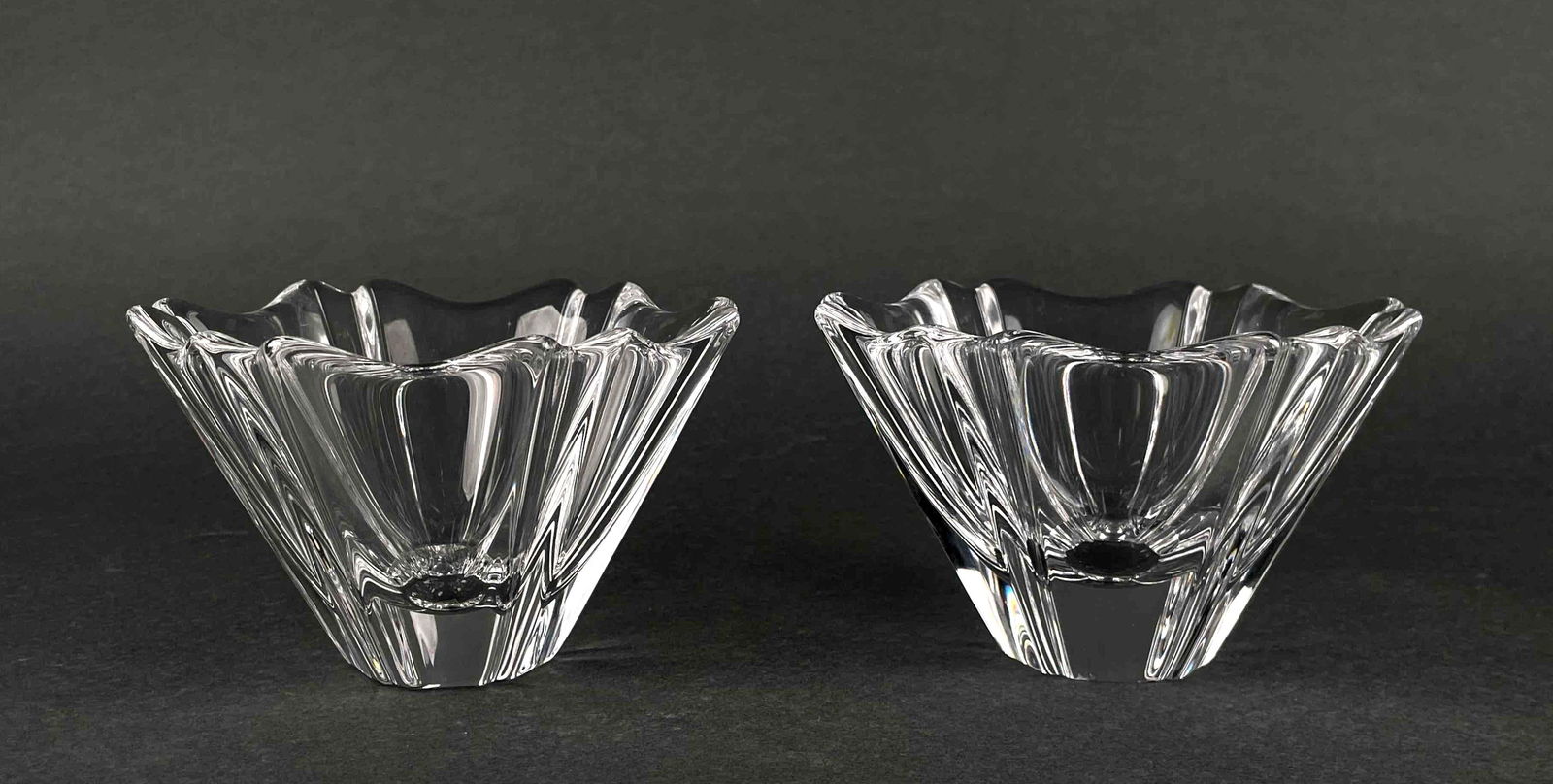 Pair of Orrefors Crystal Orion Bowls (1 of 7)