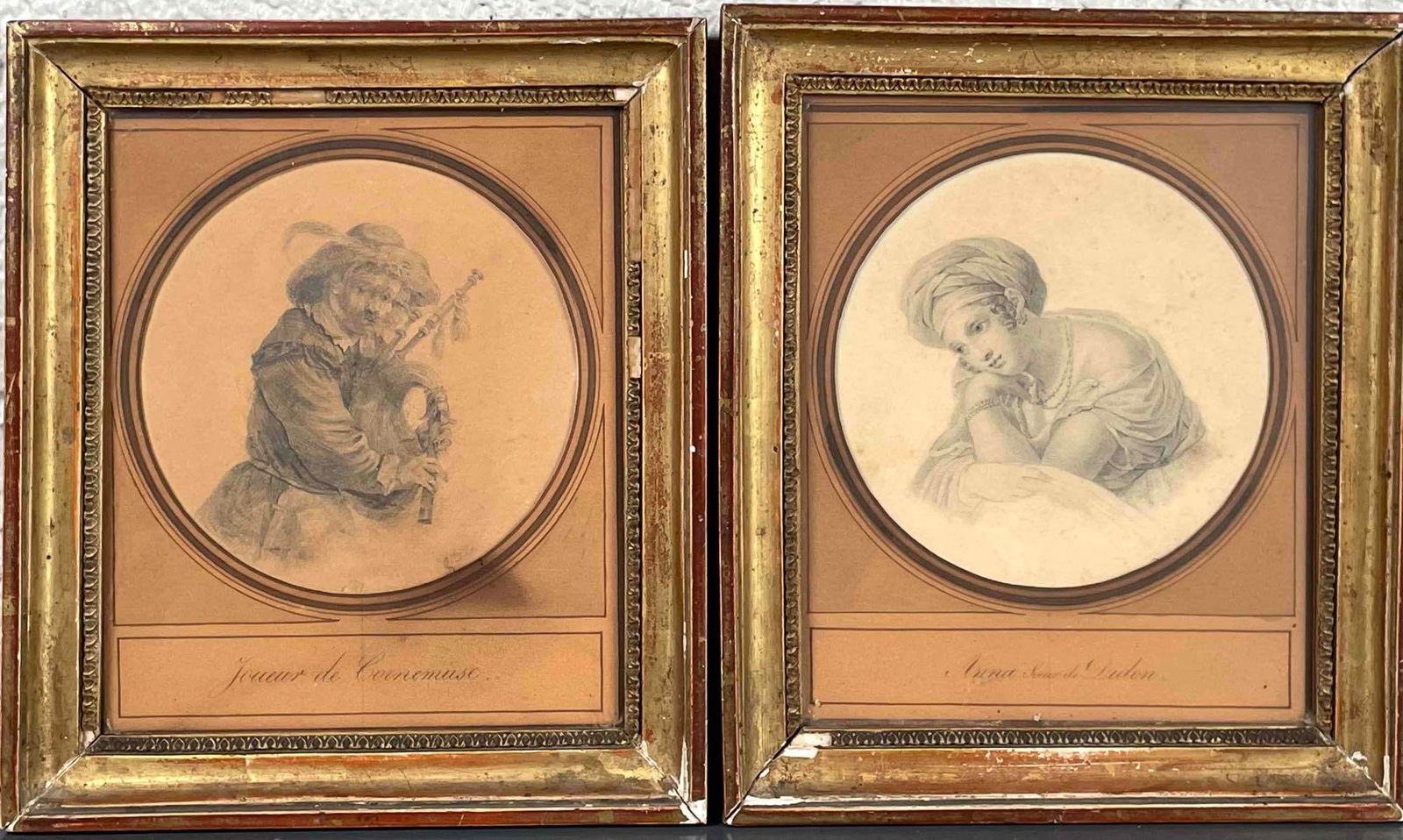 Pair of Steel Engraved Portraits in Gilt Frames (1 of 12)