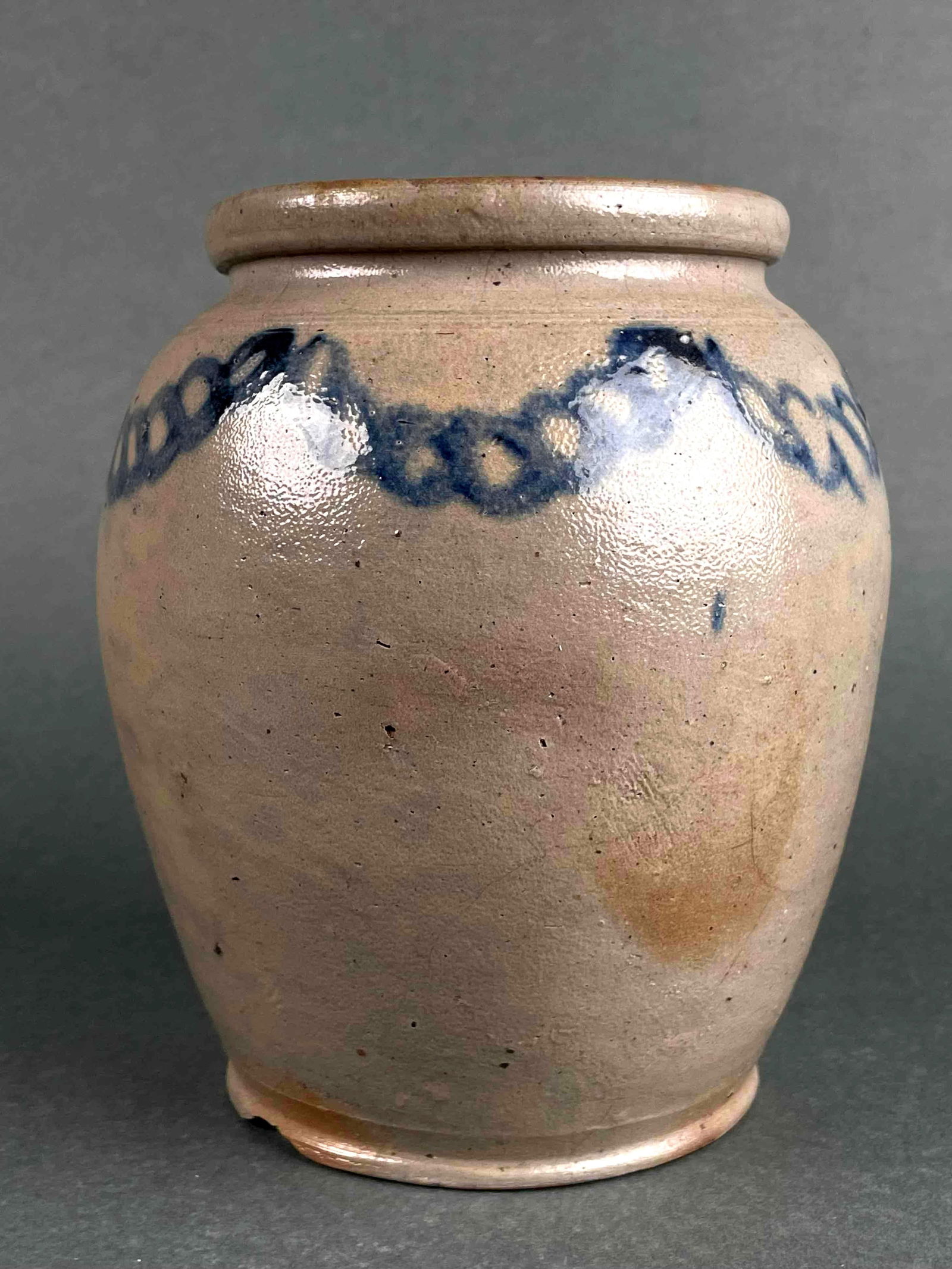 Antique Stoneware Crock with Cobalt Glaze (1 of 10)