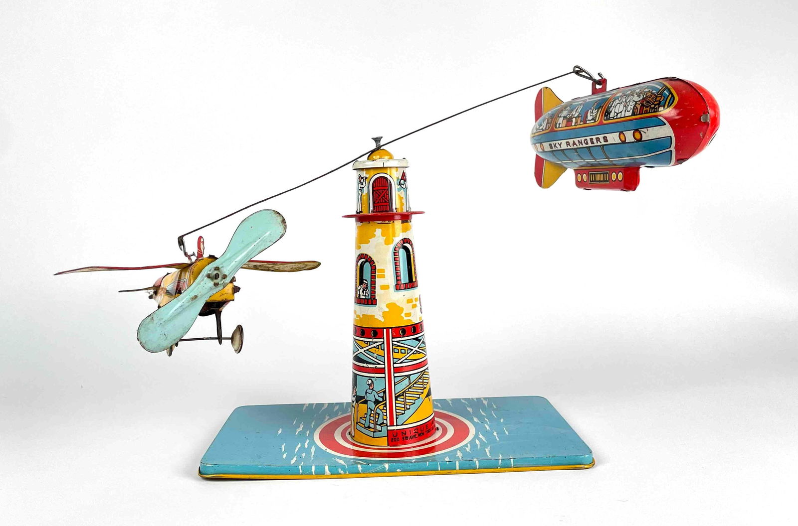 Unique Art MFG Co.Tin Airport Tower with Blimp and Plane (1 of 12)
