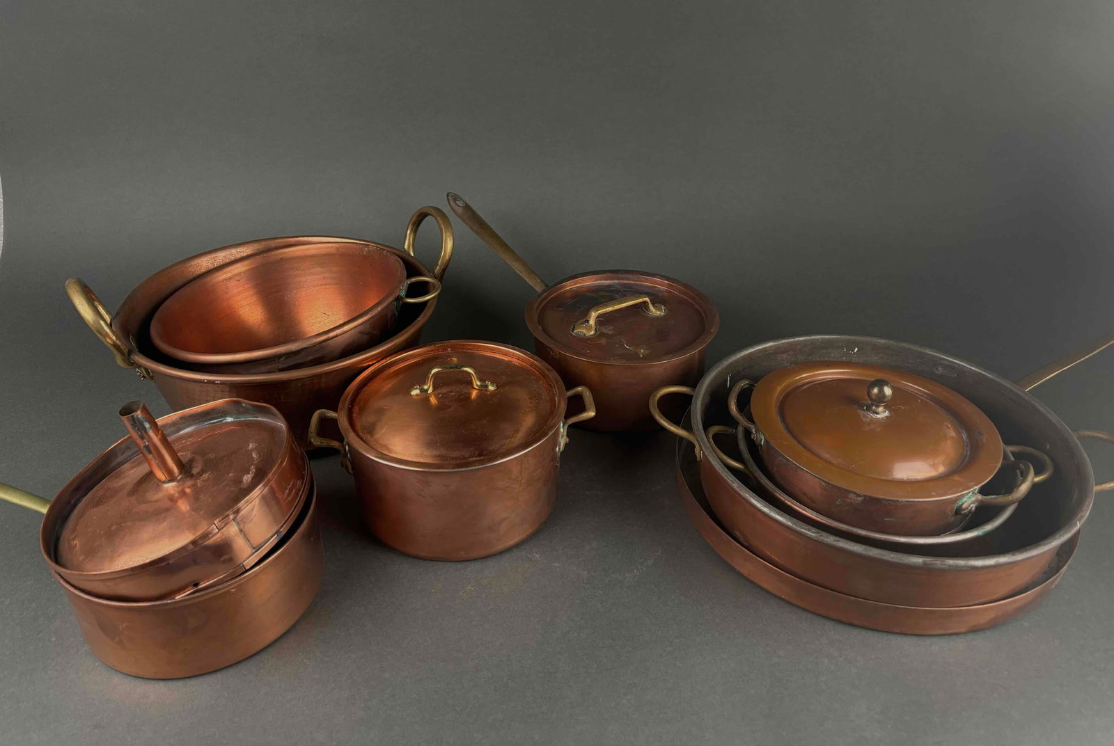 Grouping of Various Copper Pots and Pans (13 Piece) (1 of 9)