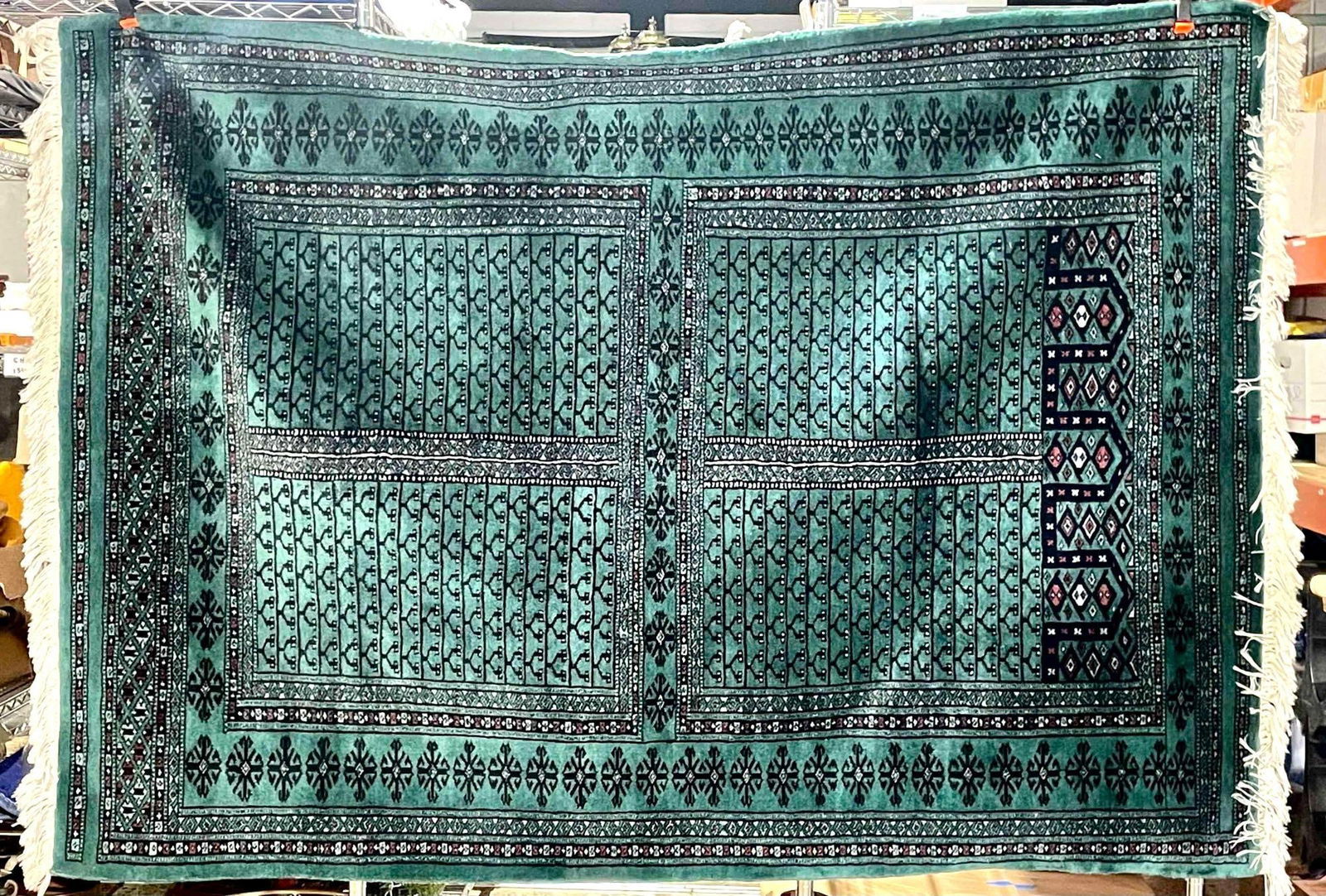 Handknotted Pakistani Hatchlu Wool Rug (1 of 12)