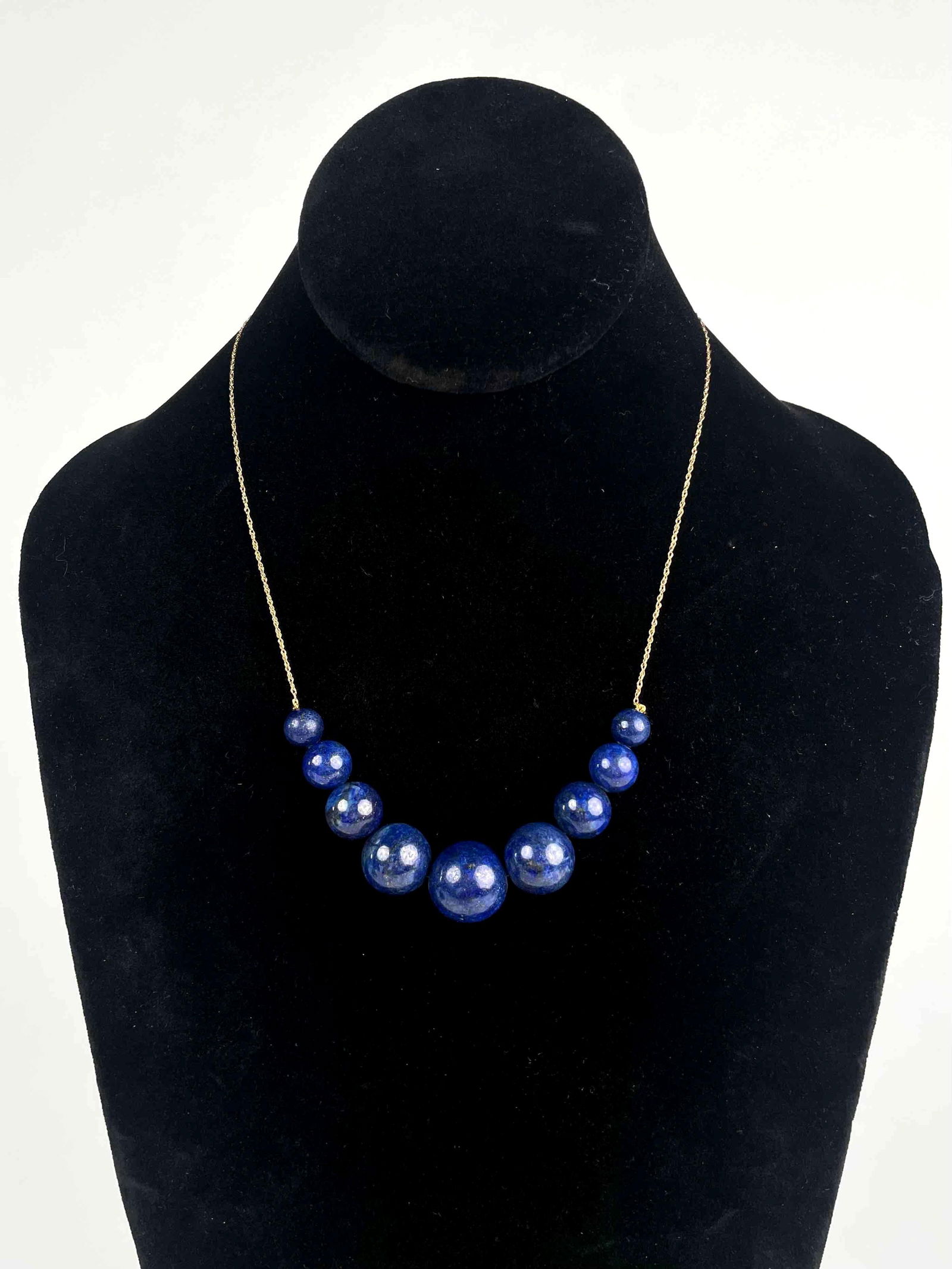 14K Gold and Lapis Necklace (1 of 5)