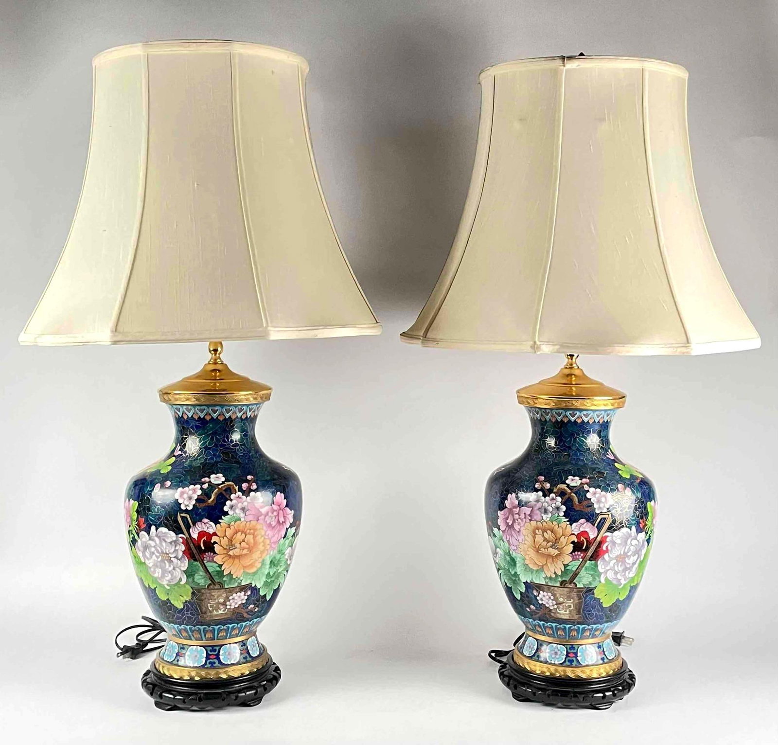 Pair of Cloisonne Table Lamps (1 of 12)