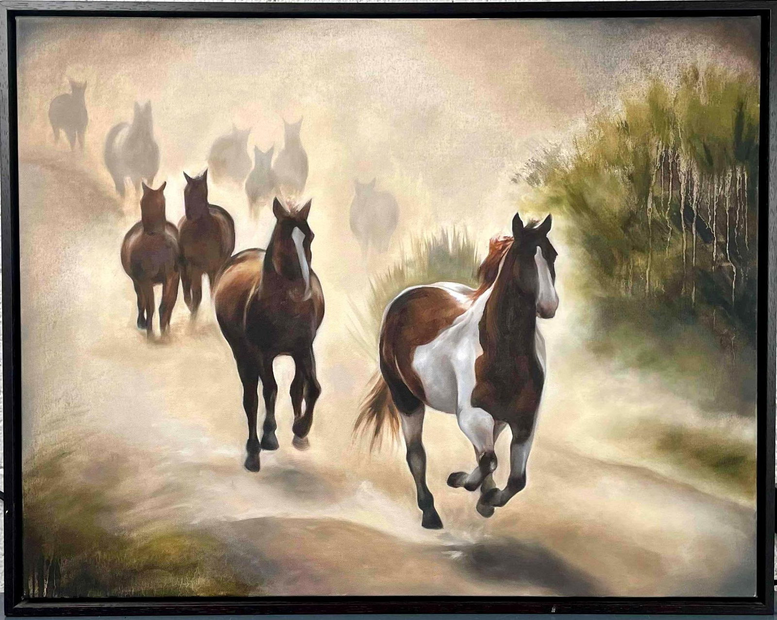 Signed Oil on Canvas "Wednesday Morning Rush Hour" by Caroline Heer (2016) (1 of 12)